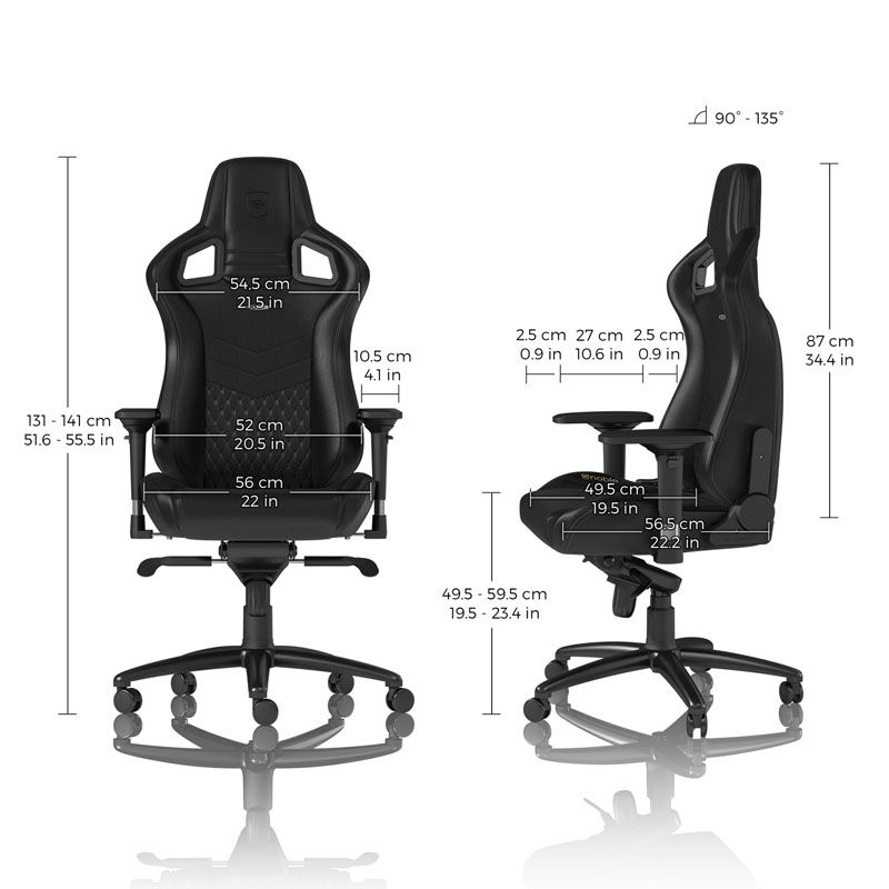noblechairs EPIC Real Leather Gaming Chair - Nero - immagine 5