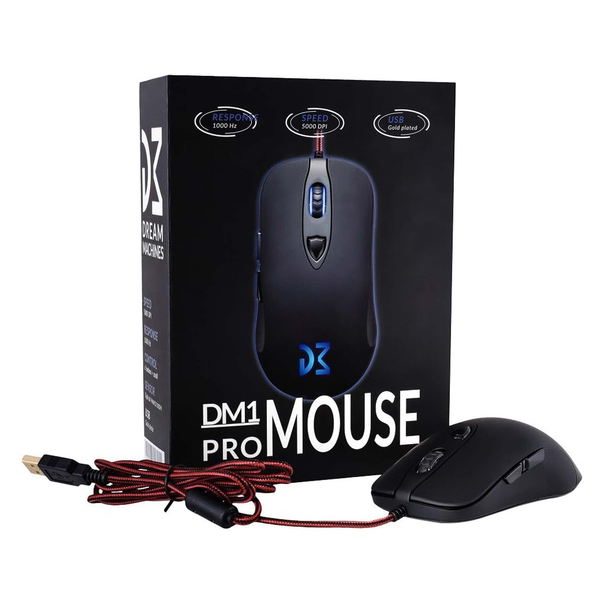 Dream Machines DM1 Pro Gaming Mouse - Nero Opaco - immagine 3