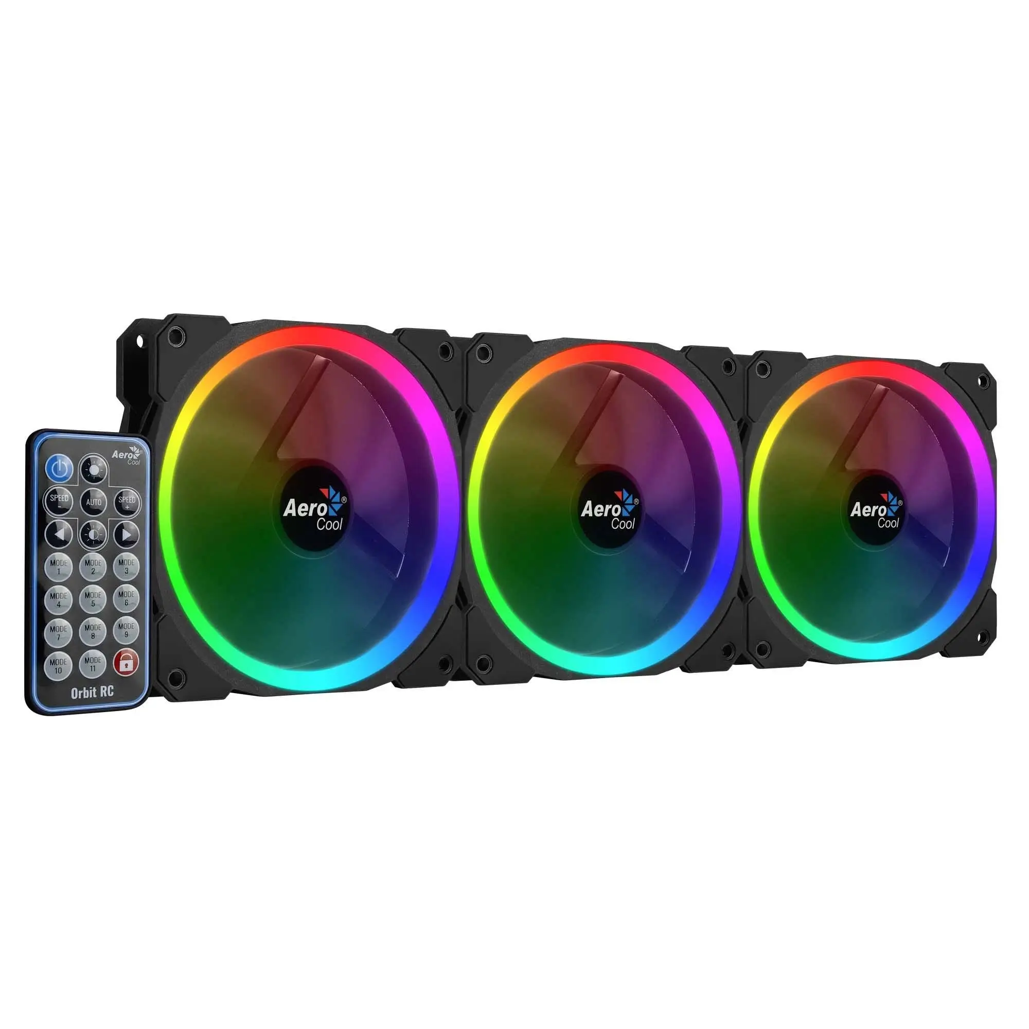 AeroCool Orbit RC Fan Kit - 3x Ventole RGB