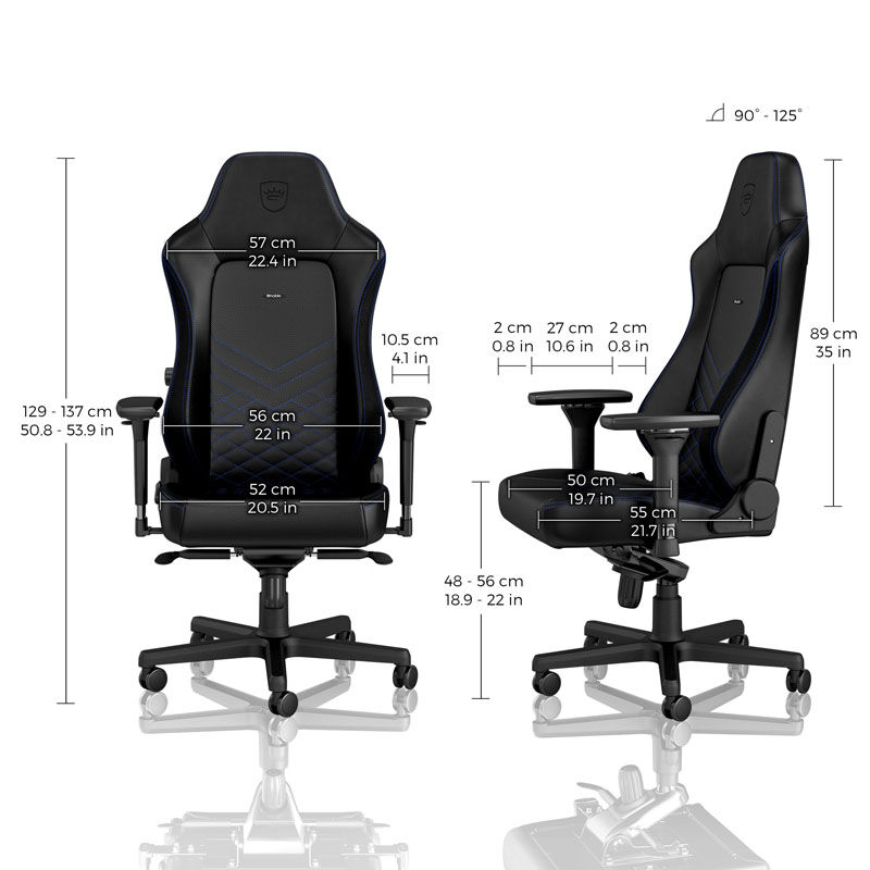 noblechairs HERO Gaming Chair - Nero/Blu - immagine 5