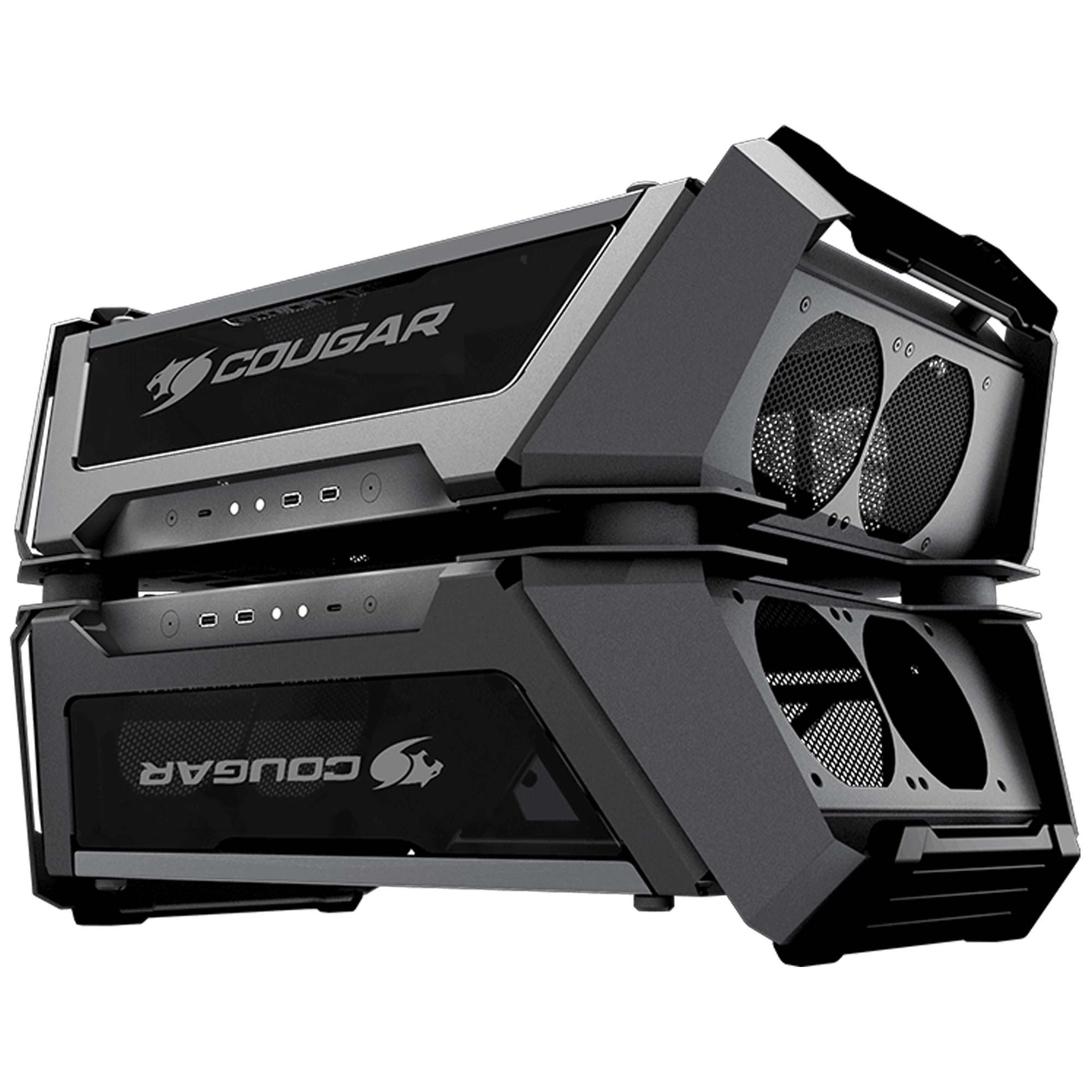 Cougar Gemini X RGB, Dual Case - Nero con Finestra