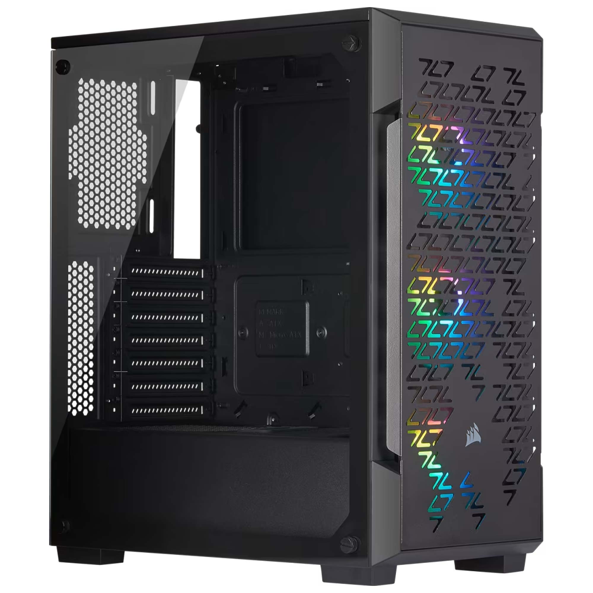 Corsair iCUE 220T RGB, vetro temperato - Nero con Finestra