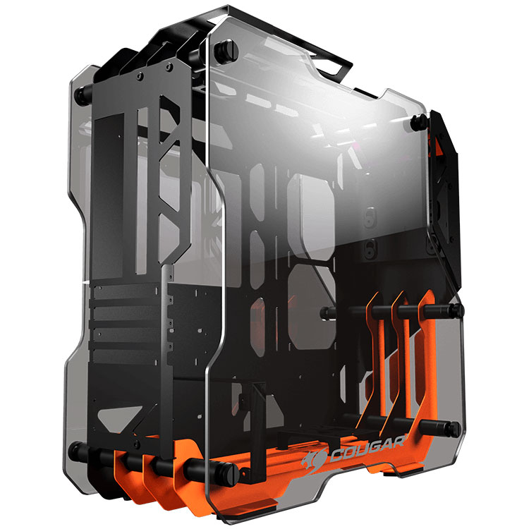 Cougar Blazer Open Frame Case - Nero/Arancione con Finestra - immagine 3
