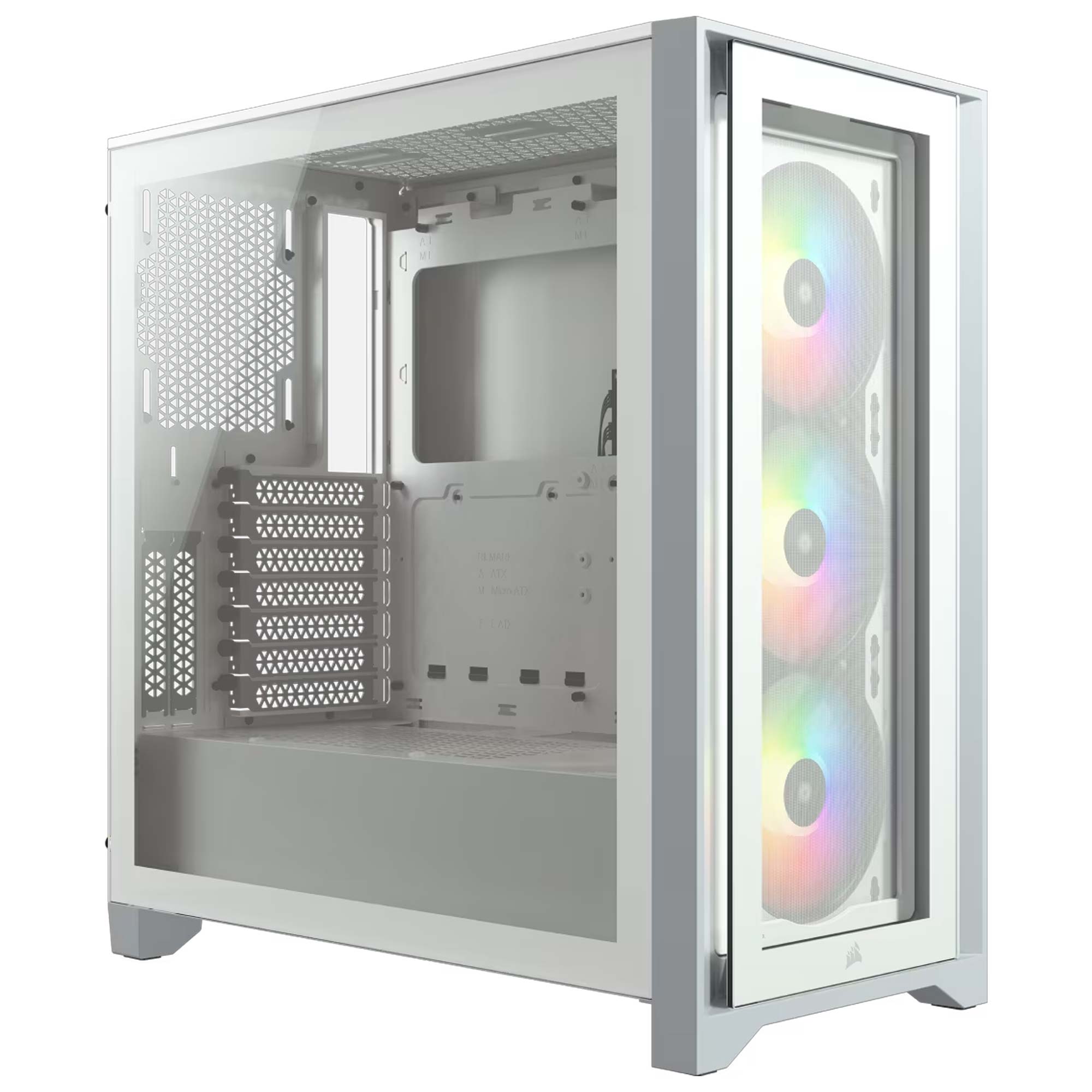 Corsair iCUE 4000X RGB Tempered Glass - Bianco con Finestra