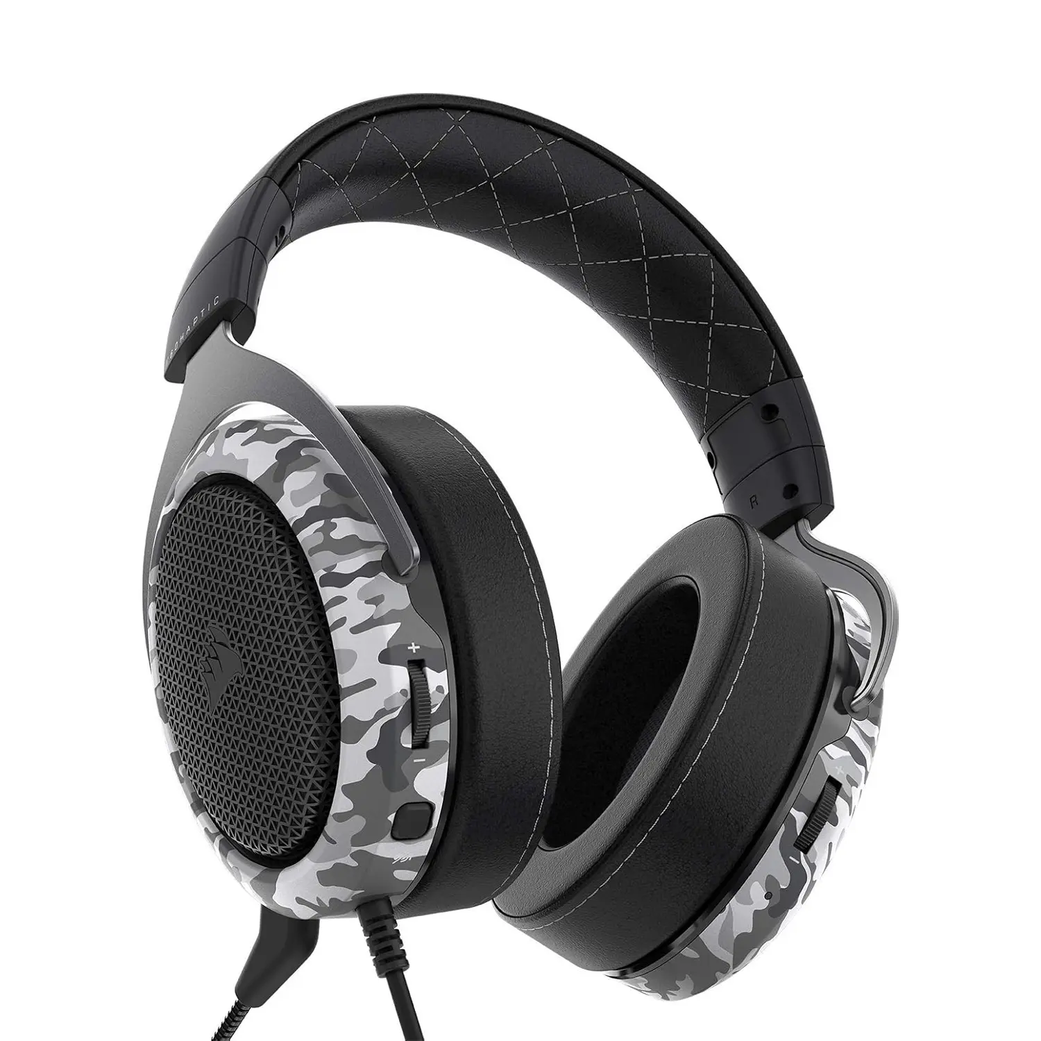 Corsair HS60 HAPTIC Stereo Gaming Headset con Haptic Bass - Camo - immagine 3