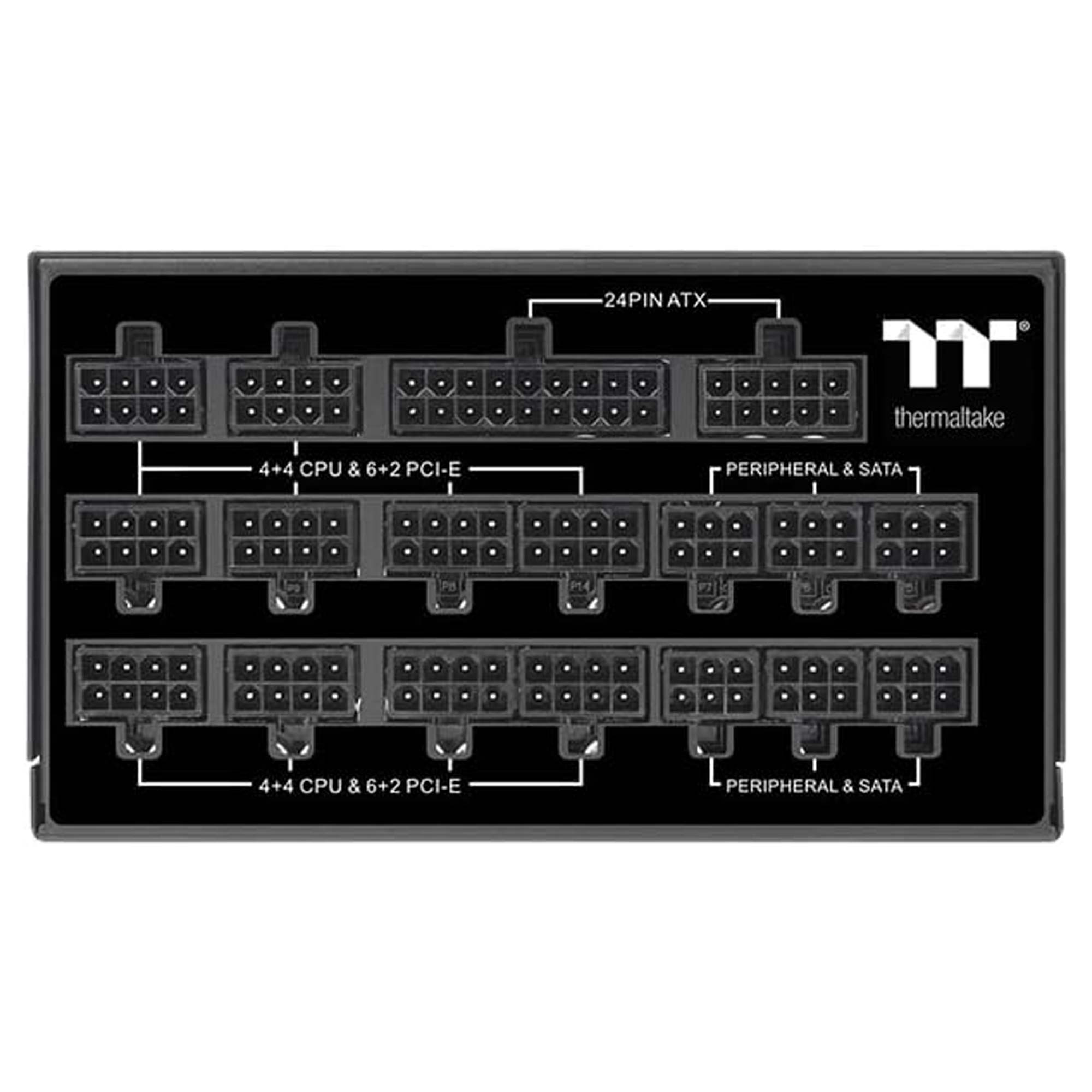 Thermaltake Toughpower TPD 80 Plus Titanium PSU, Modulare - 1.550 Watt - immagine 2