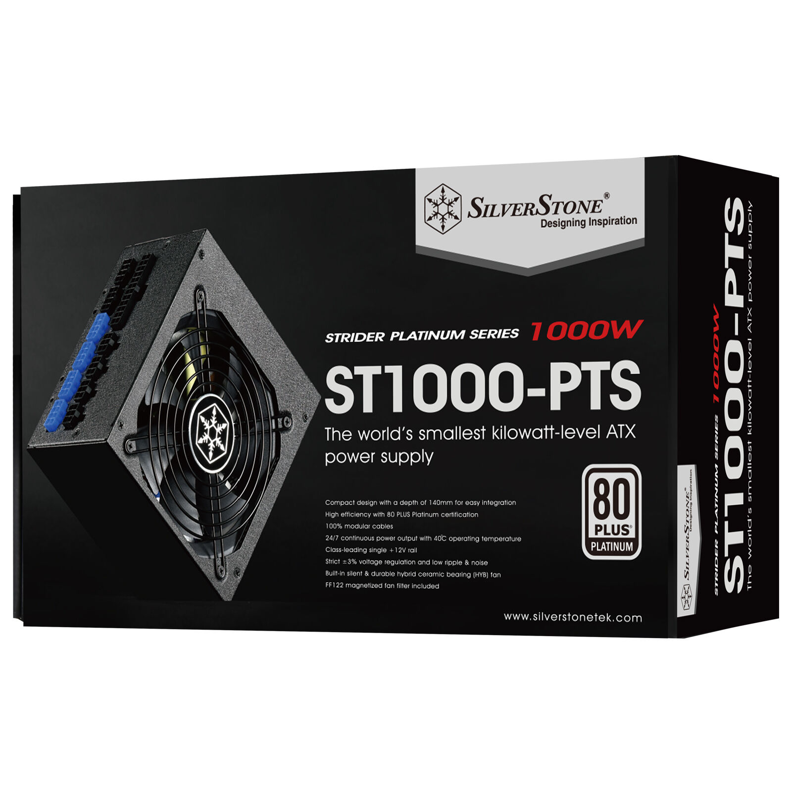 Silverstone SST-ST1000-PTS Strider 80 Plus Platinum Modulare - 1000 Watt - immagine 7