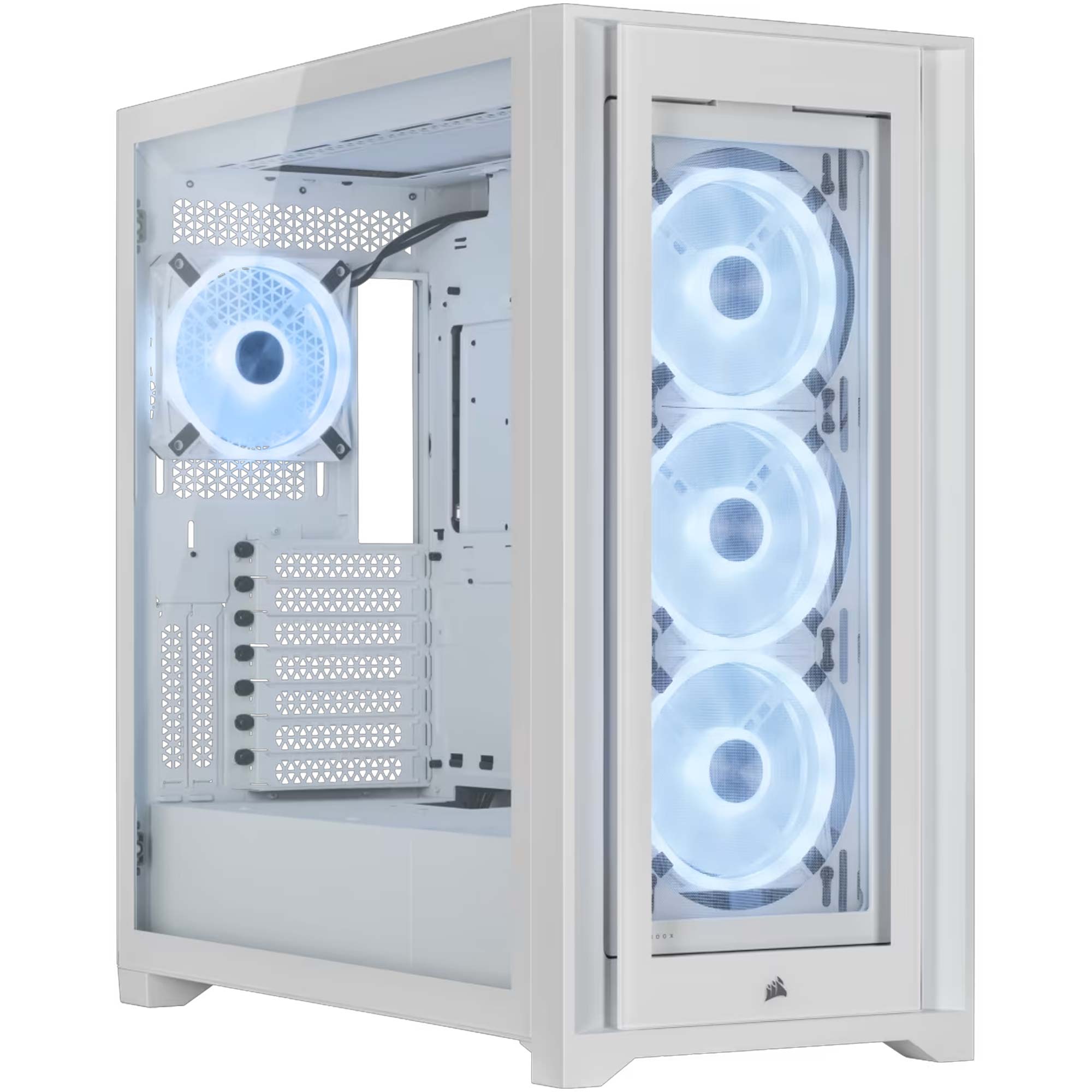 Corsair iCUE 5000X RGB QL Edition- Bianco con Finestra
