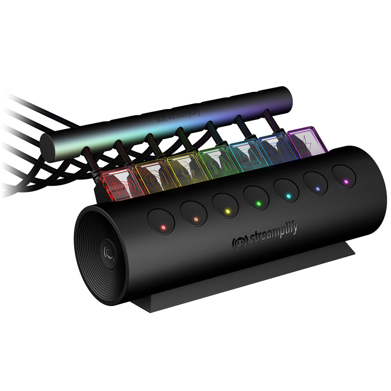 Streamplify HUB CTRL 7 slot, RGB, 12V, alimentazione EU - Nero - immagine 2