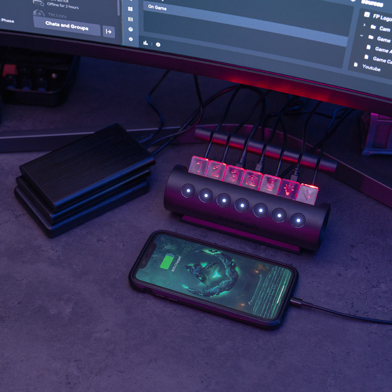 Streamplify HUB CTRL 7 slot, RGB, 12V, alimentazione EU - Nero - immagine 6