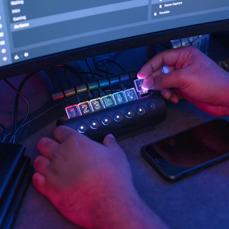 Streamplify HUB CTRL 7 slot, RGB, 12V, alimentazione EU - Nero - immagine 7