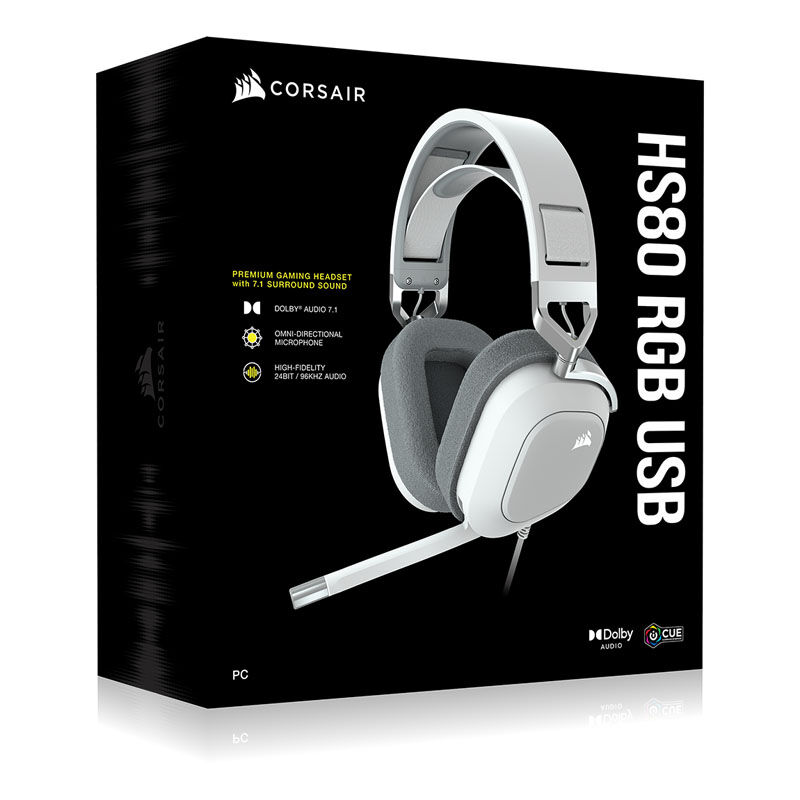 Corsair HS80 RGB USB - Bianco - immagine 4