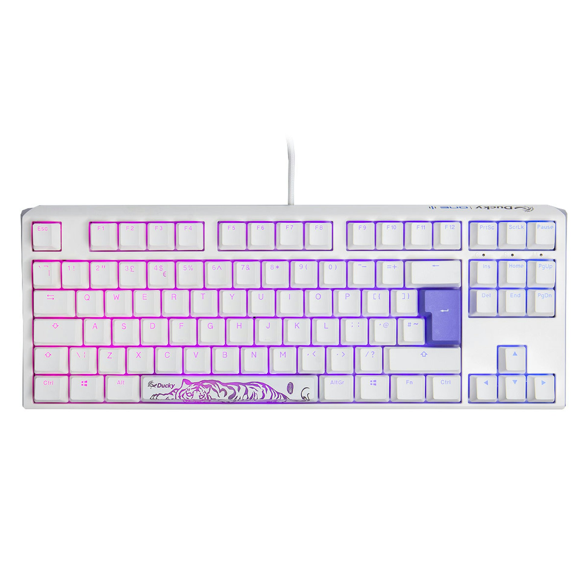 Ducky One 3 Classic, TKL 80%, Cherry Red, RGB, Bianco - Layout ITA - immagine 2