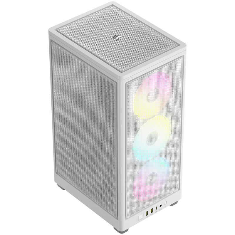 Corsair 2000D RGB Airflow, Mesh, Mini-ITX - Bianco - immagine 2