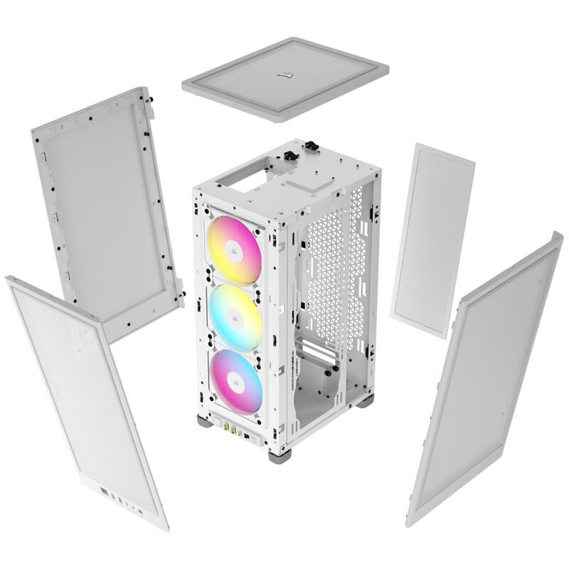 Corsair 2000D RGB Airflow, Mesh, Mini-ITX - Bianco - immagine 3