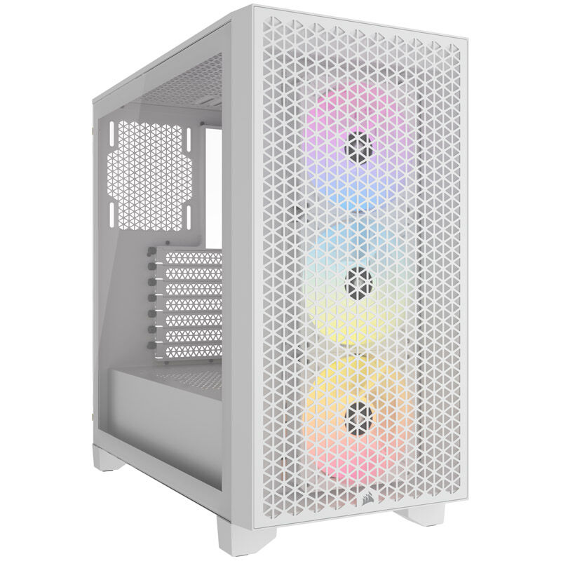 Corsair 3000D RGB Airflow, Mid-Tower - Bianco