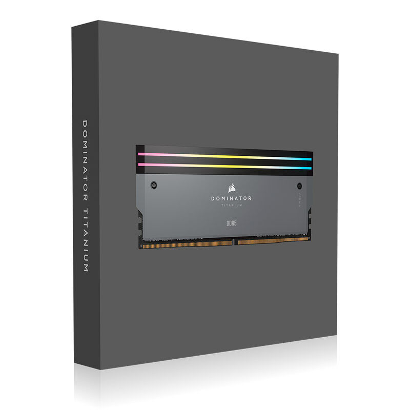 Corsair Dominator Titanium RGB DDR5 6000MHz C30, Grigio - 64GB (2x32GB) AMD EXPO - immagine 2