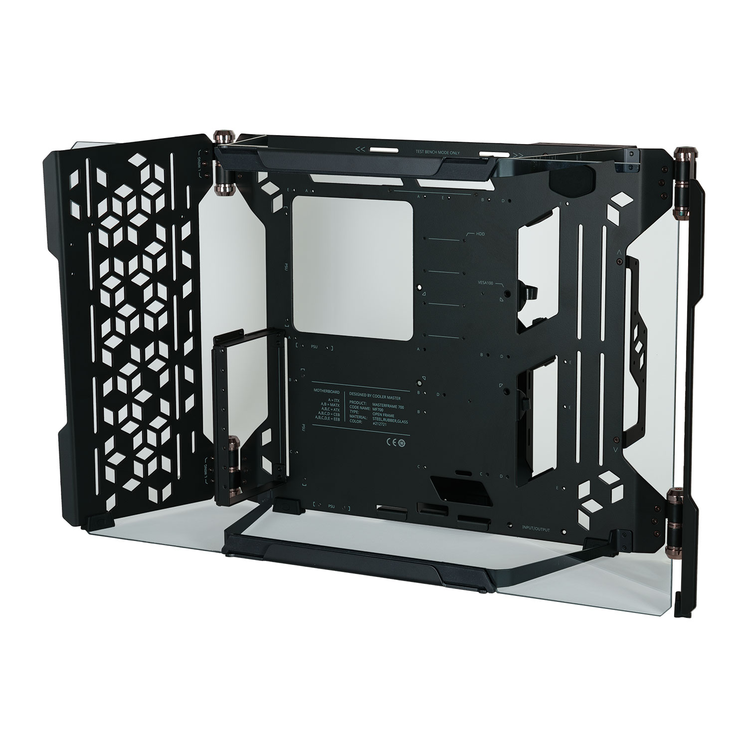 Cooler Master MasterFrame 700, Full-Tower, Open-Air - Nero - immagine 4