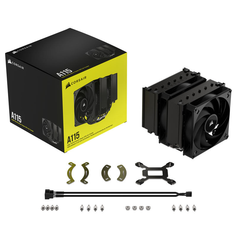 Corsair A115 Dual Tower CPU Cooler, 140mm - Nero - immagine 5