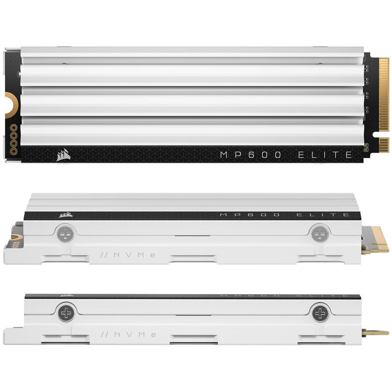 Corsair Force MP600 Elite NVMe SSD, PCIe 4.0 M.2 Type 2280, Heatsink, Ottimizzato PS5 - 1 - immagine 2