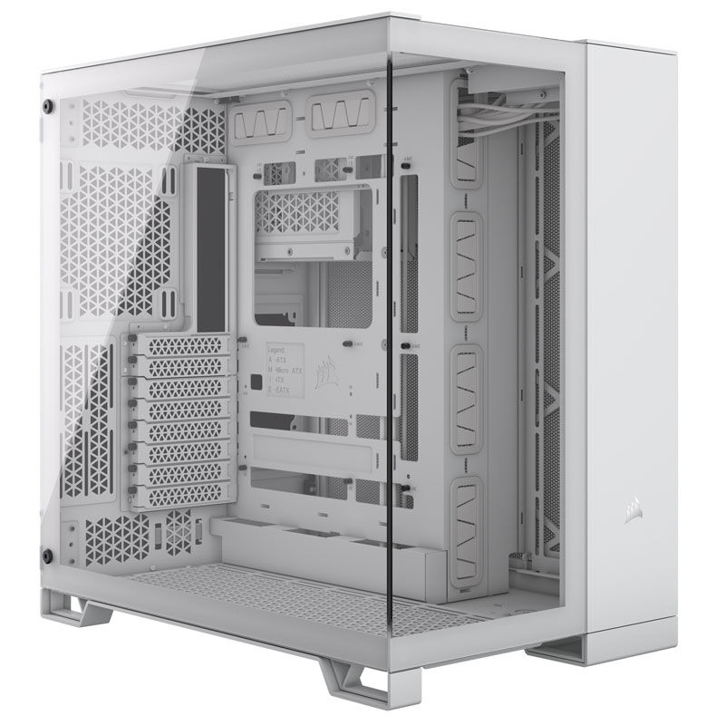 Corsair 6500X, Vetro Temperato - Bianco