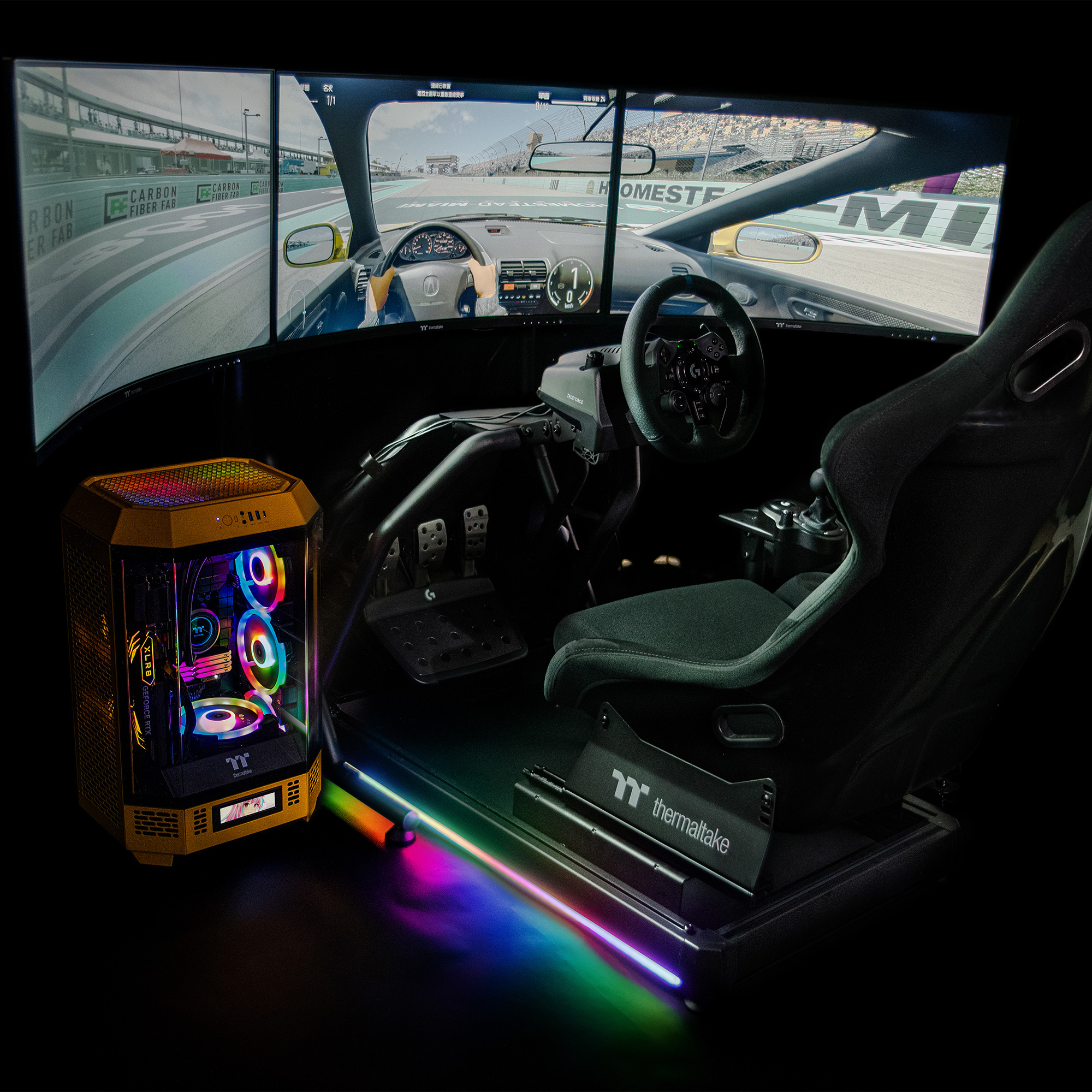 Thermaltake GR500 Racing Simulator Cockpit - Nero - immagine 7