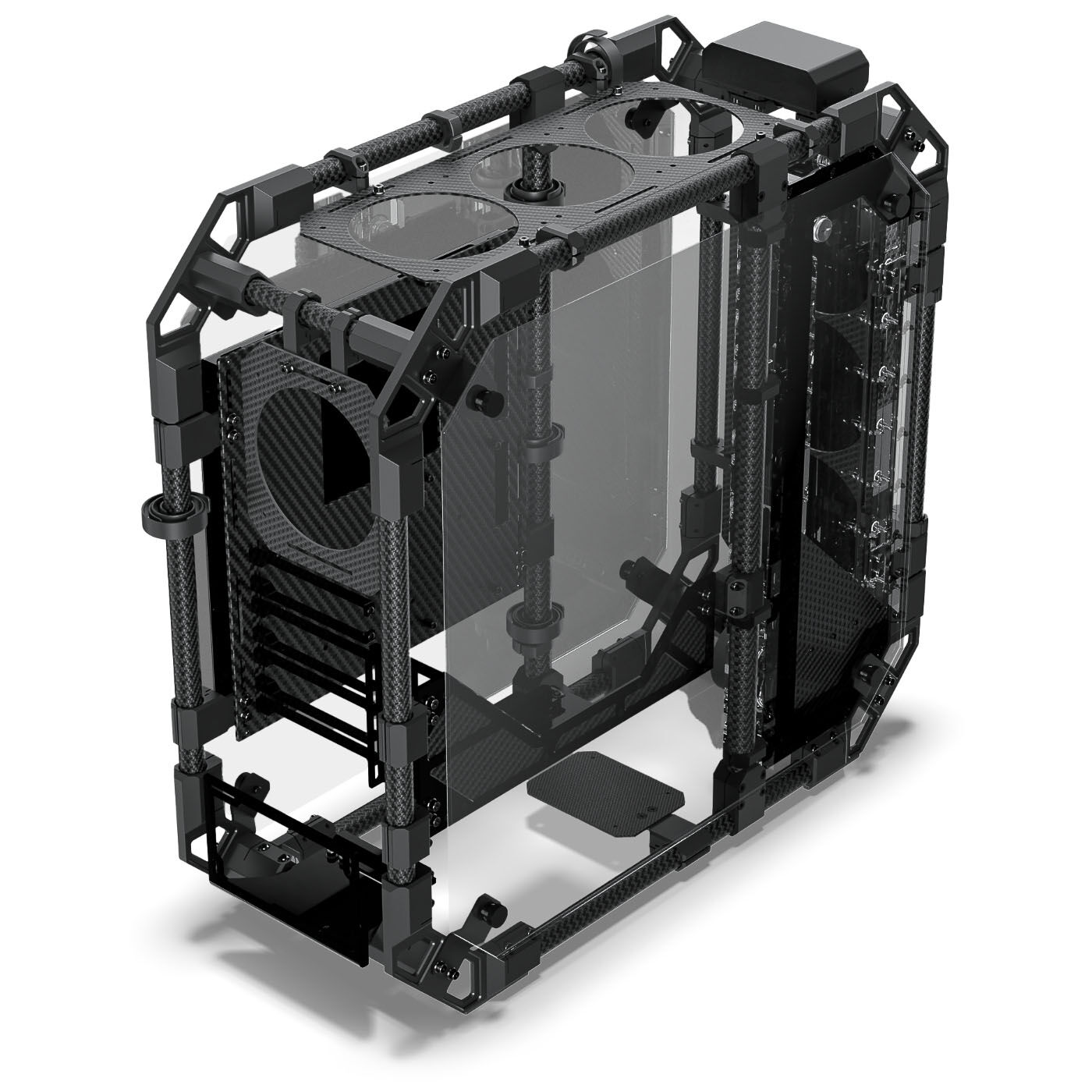 Alphacool Apex Pro Skeleton - Case ATX - Distro Plate - Carbon/Nero - immagine 2