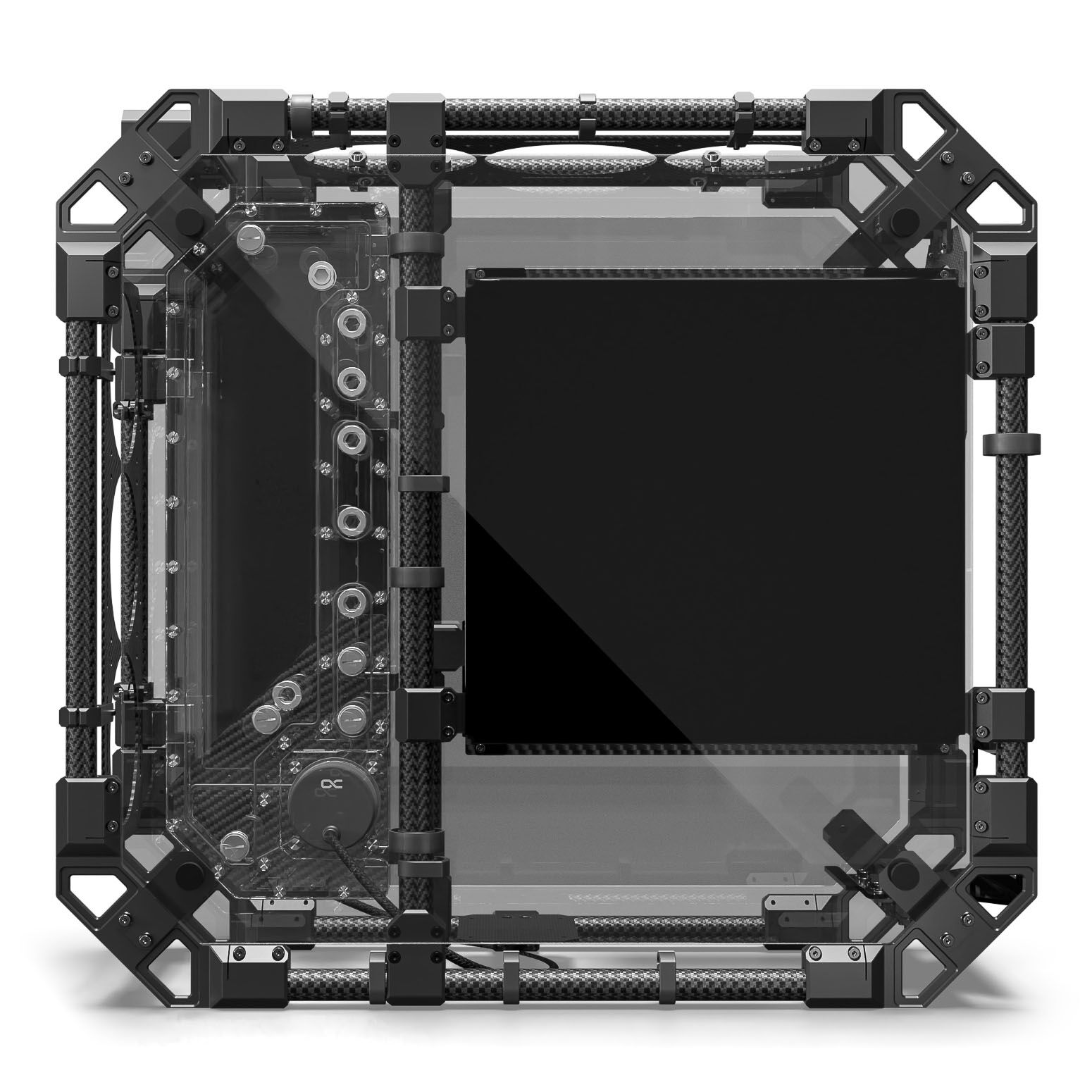 Alphacool Apex Pro Skeleton - Case ATX - Distro Plate - Carbon/Nero - immagine 3