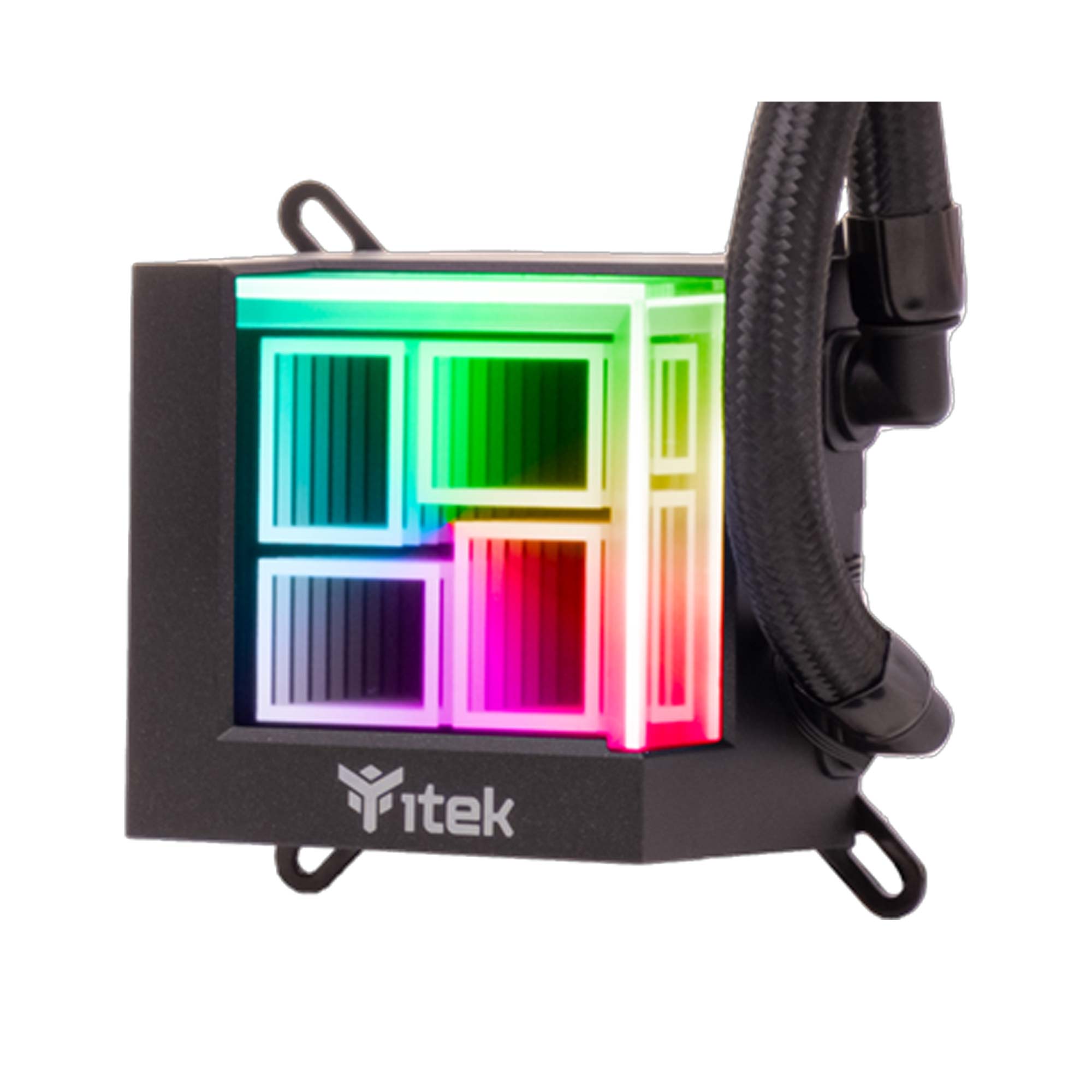 iTek HYDRO CUBE 240B, PWM, Black - 240 mm - immagine 2