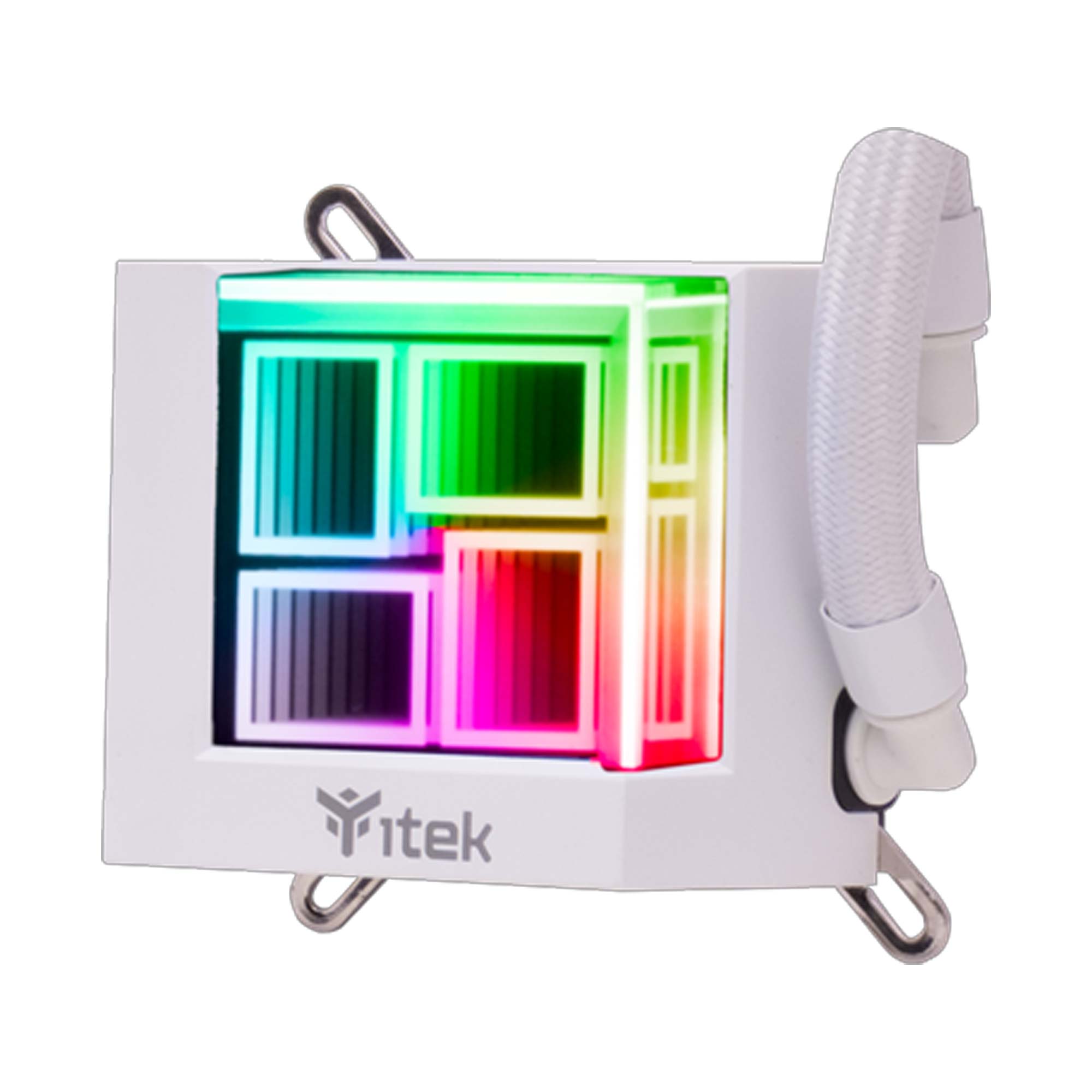 iTek HYDRO CUBE 240B, PWM, White - 240 mm - immagine 2