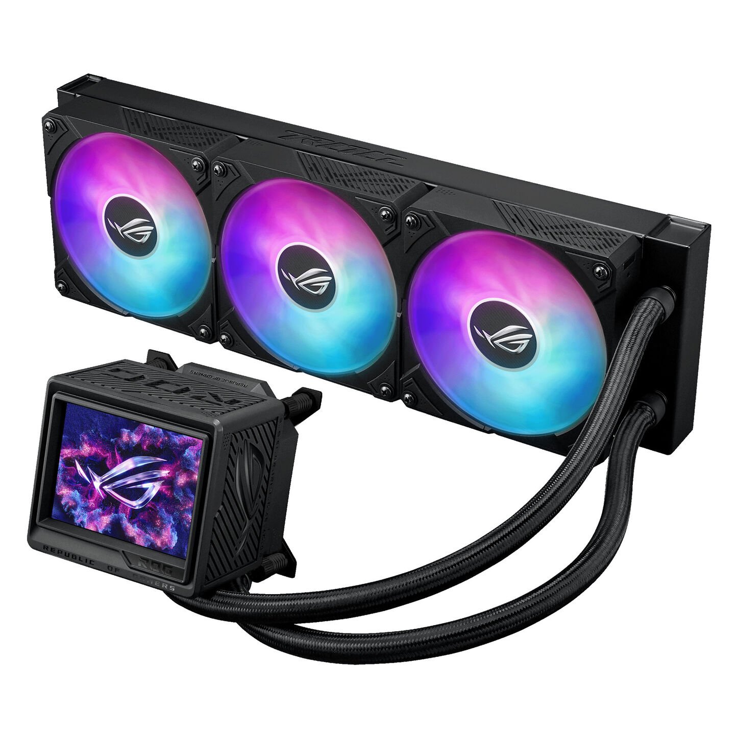 Asus ROG RYUJIN III 360 EXTREME ARGB Cooler AIO, schermo LCD 3.5", 360 mm - Nero