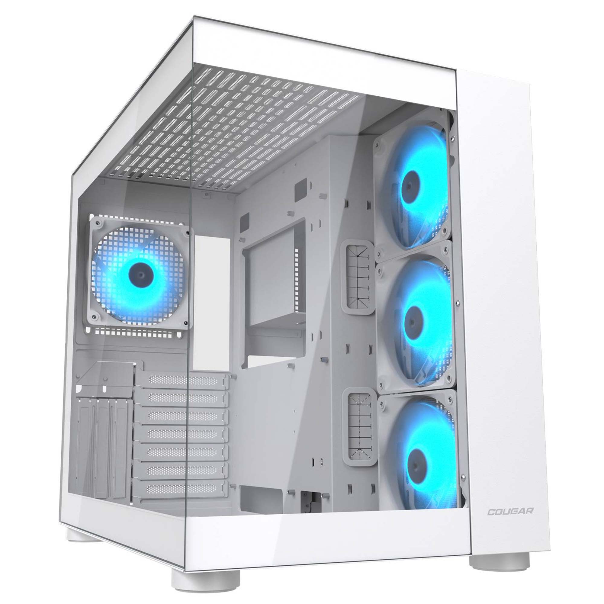 Cougar FV150 RGB, Mid-Tower, Vetro Temperato - Bianco