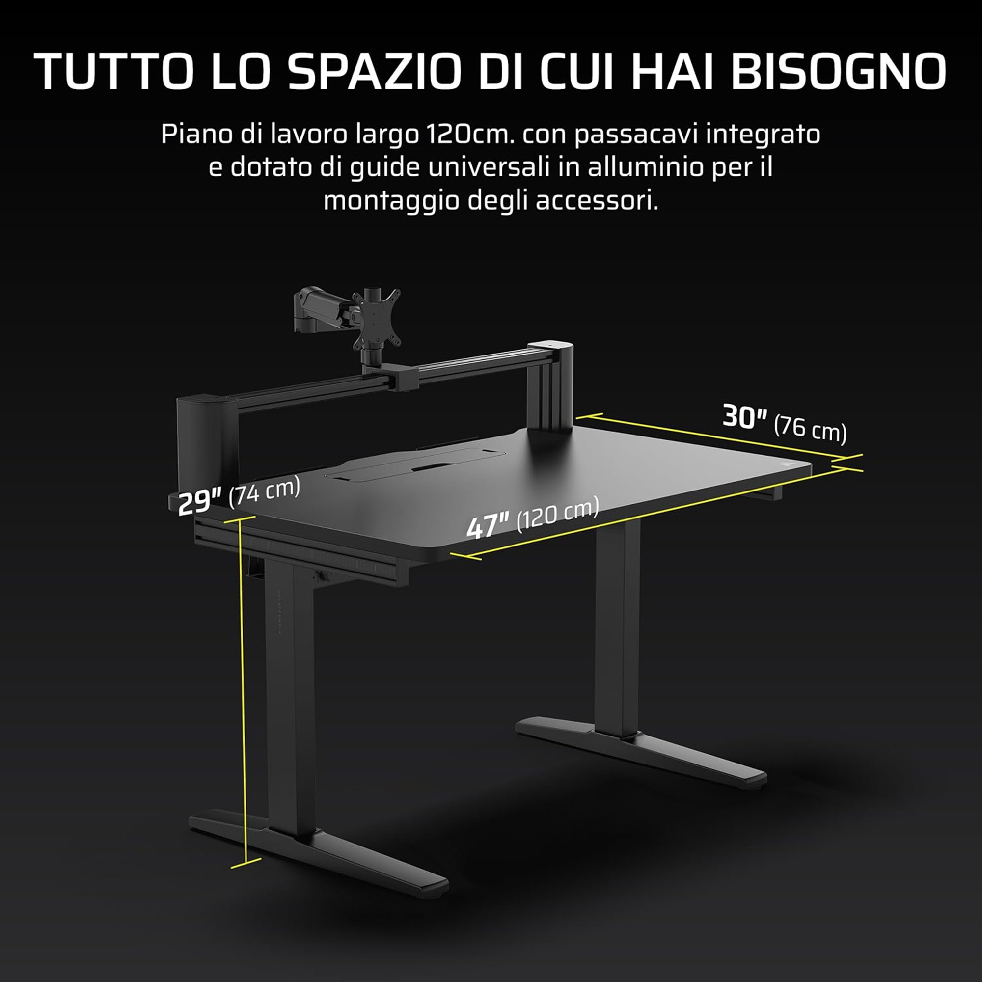 Corsair Platform 4 Fixed Gaming Desk - Nero - immagine 2