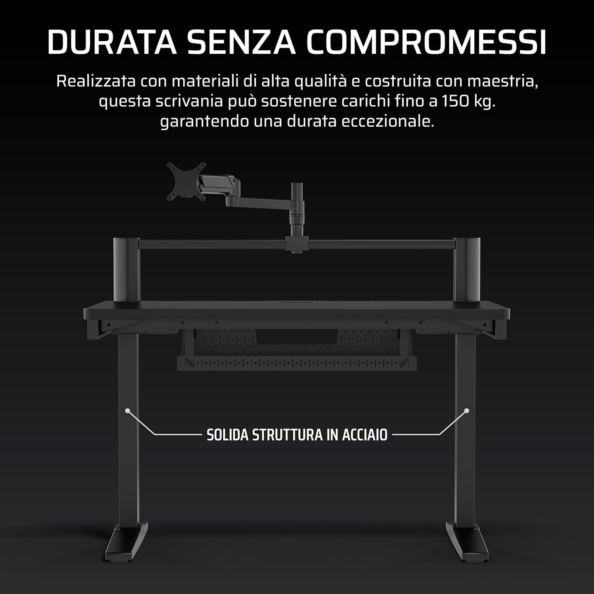 Corsair Platform 4 Fixed Gaming Desk - Nero - immagine 7