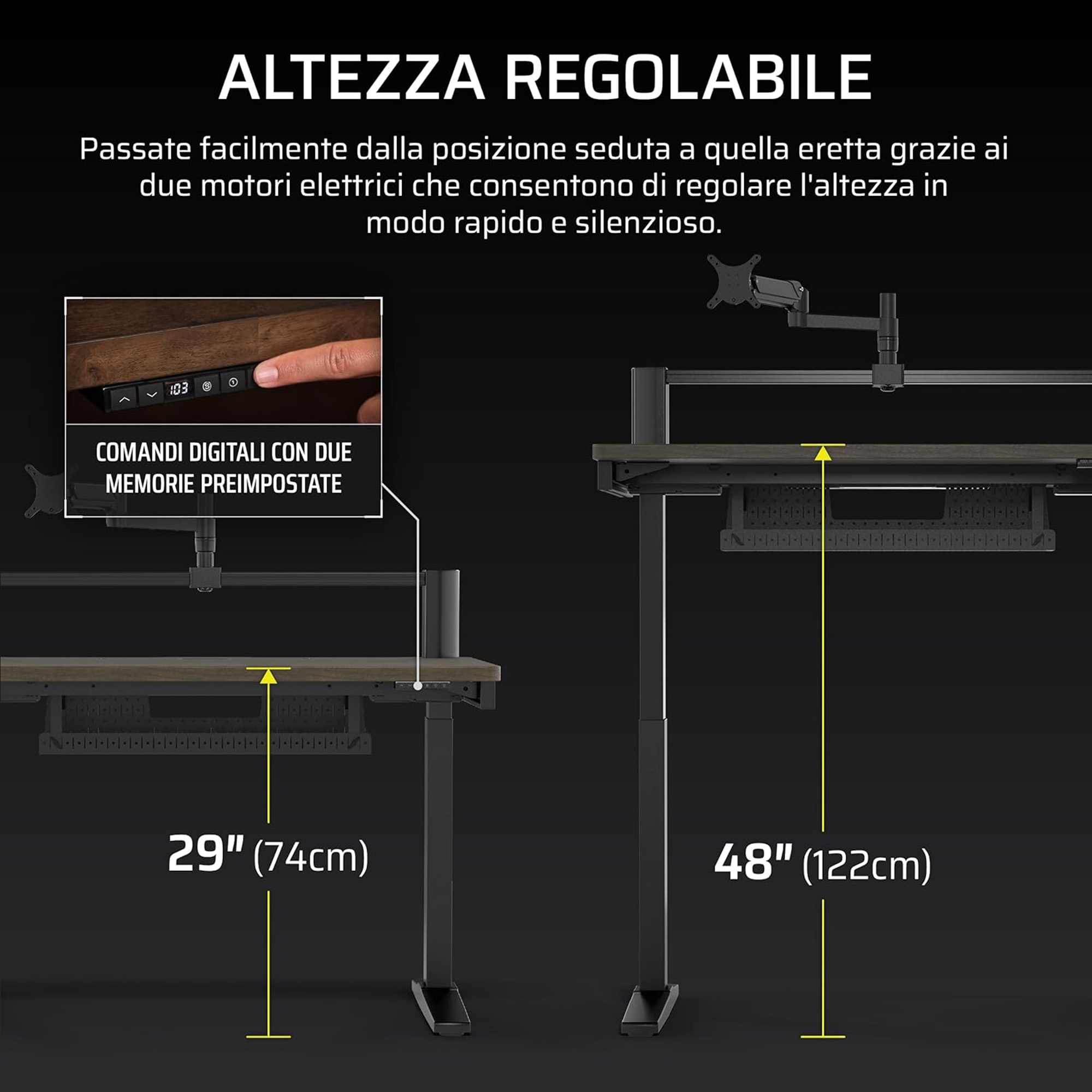 Corsair Platform 4 Elevate Gaming Desk - Wood - immagine 3