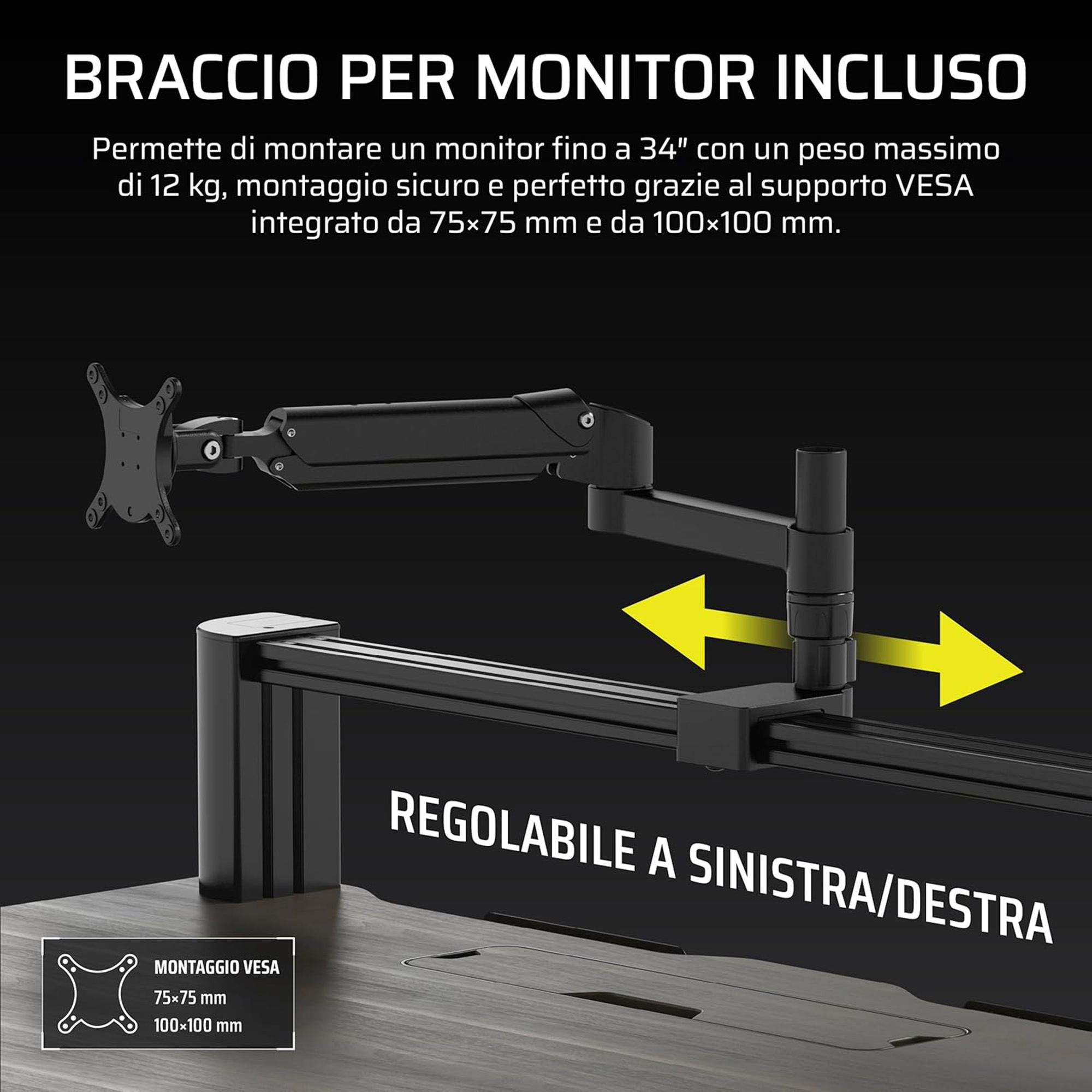 Corsair Platform 4 Elevate Gaming Desk - Wood - immagine 4