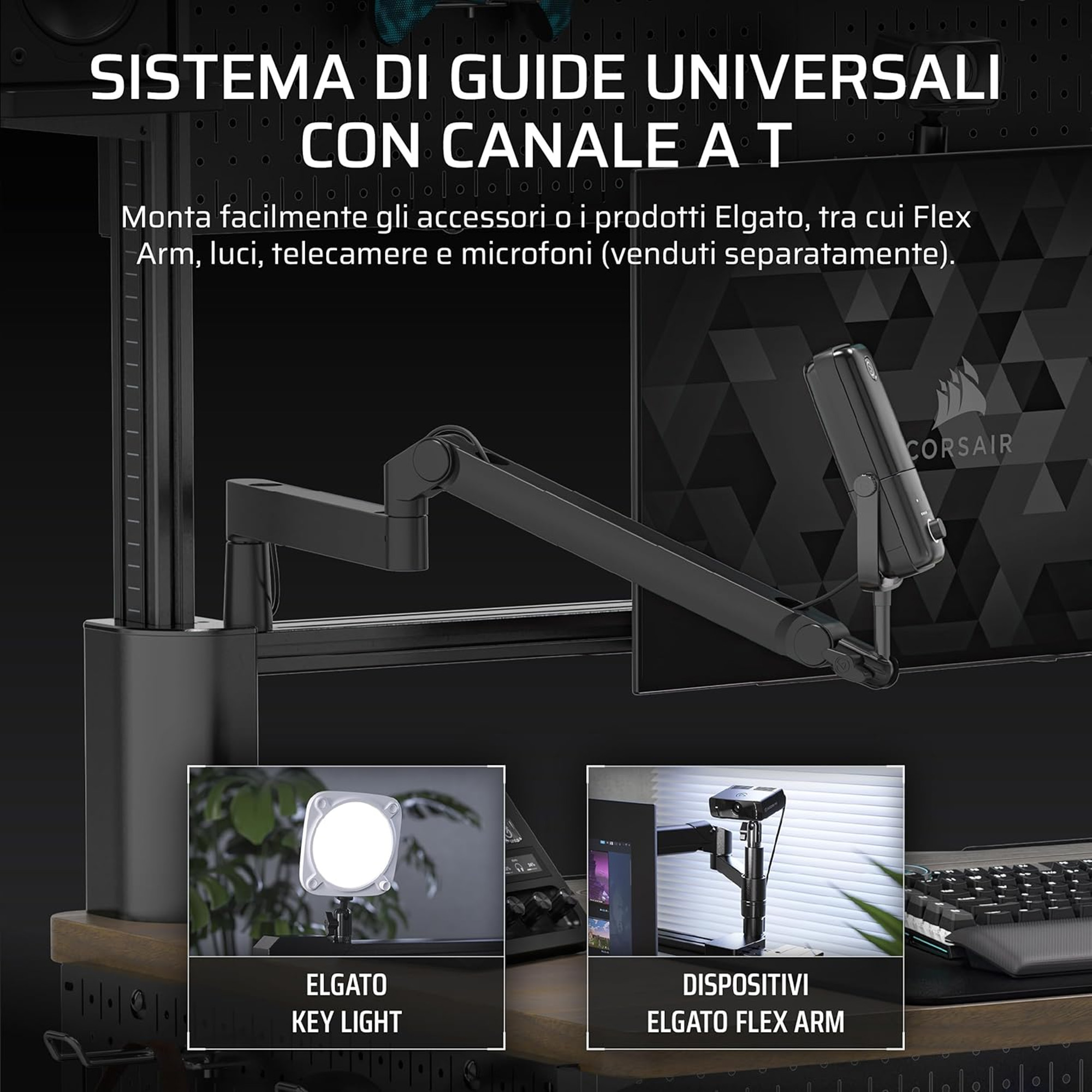 Corsair Platform 4 Elevate Gaming Desk - Wood - immagine 6
