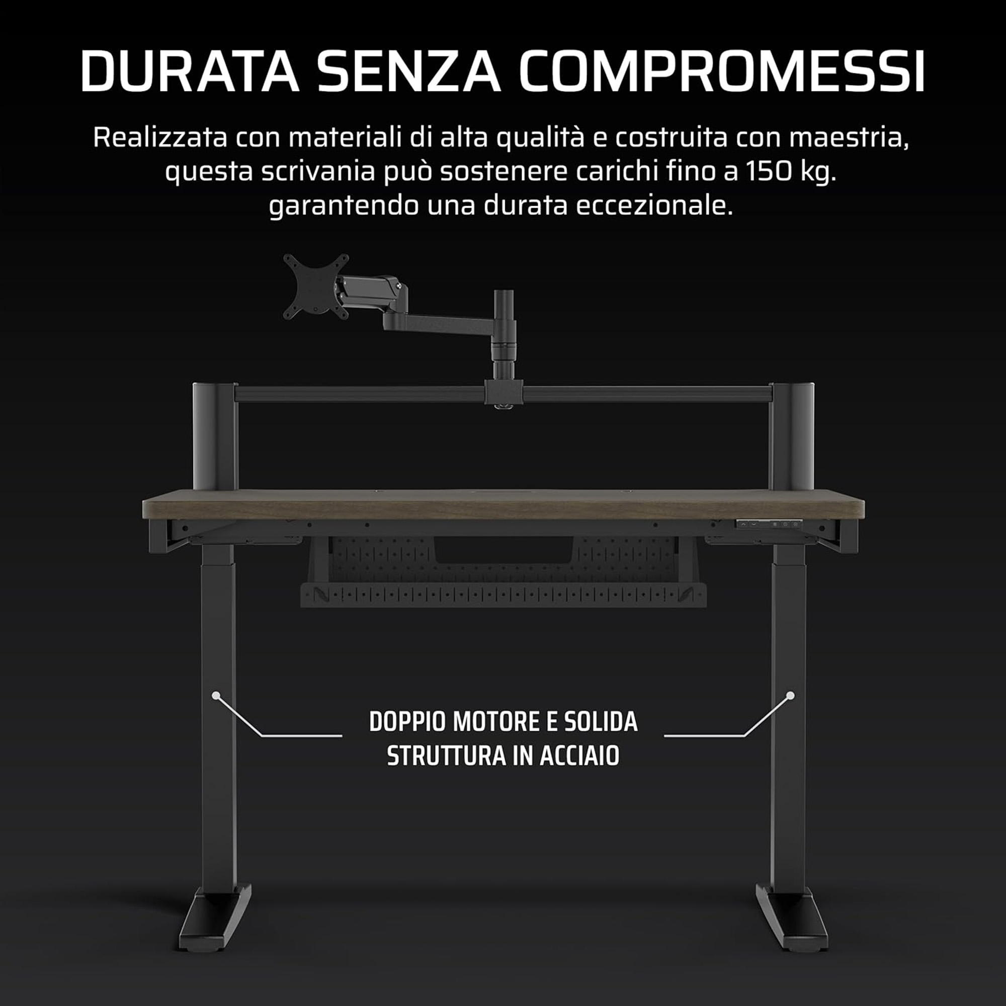 Corsair Platform 4 Elevate Gaming Desk - Wood - immagine 7