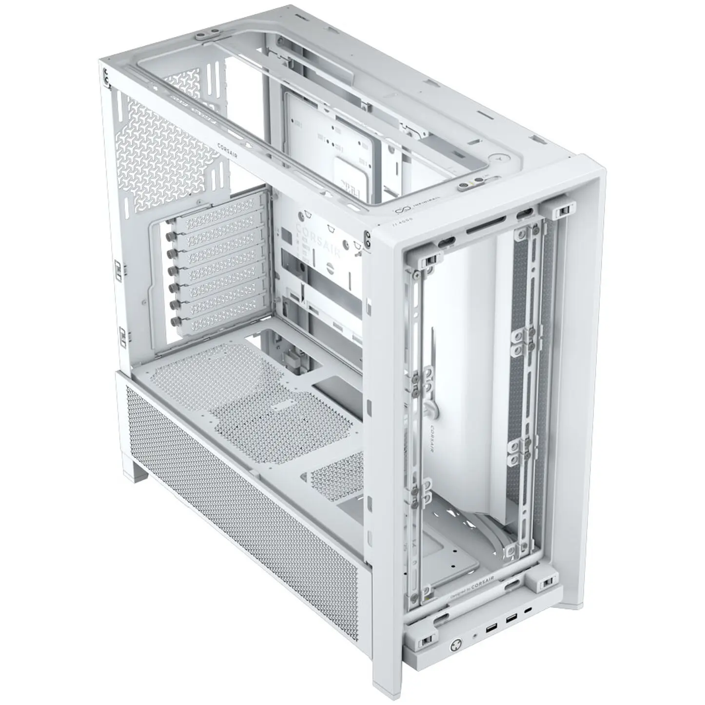 Corsair FRAME 4000D Tempered Glass, Mid-Tower - Bianco - immagine 2