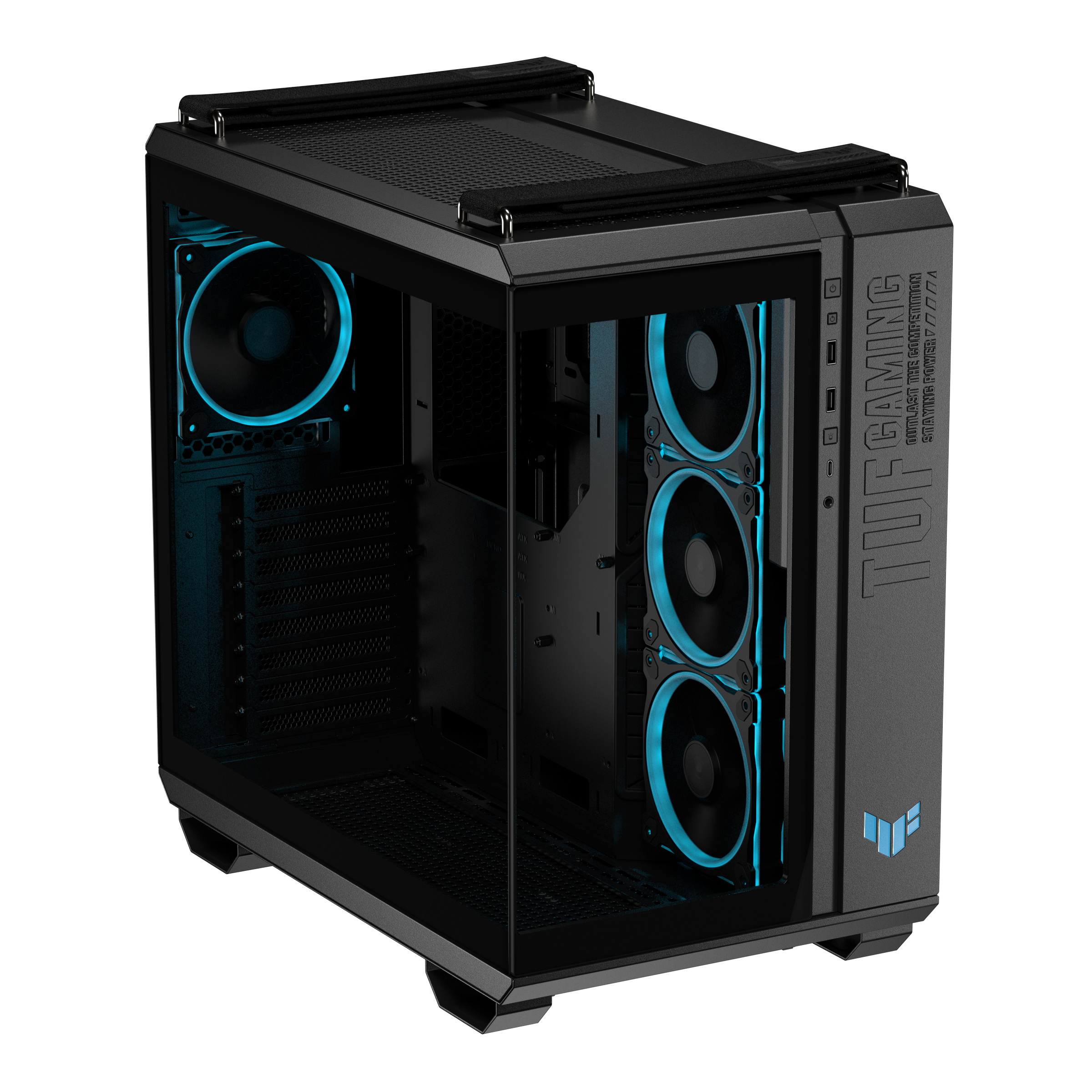Asus TUF Gaming GT502 Horizon ARGB, Vetro Temperato - Nero - immagine 2
