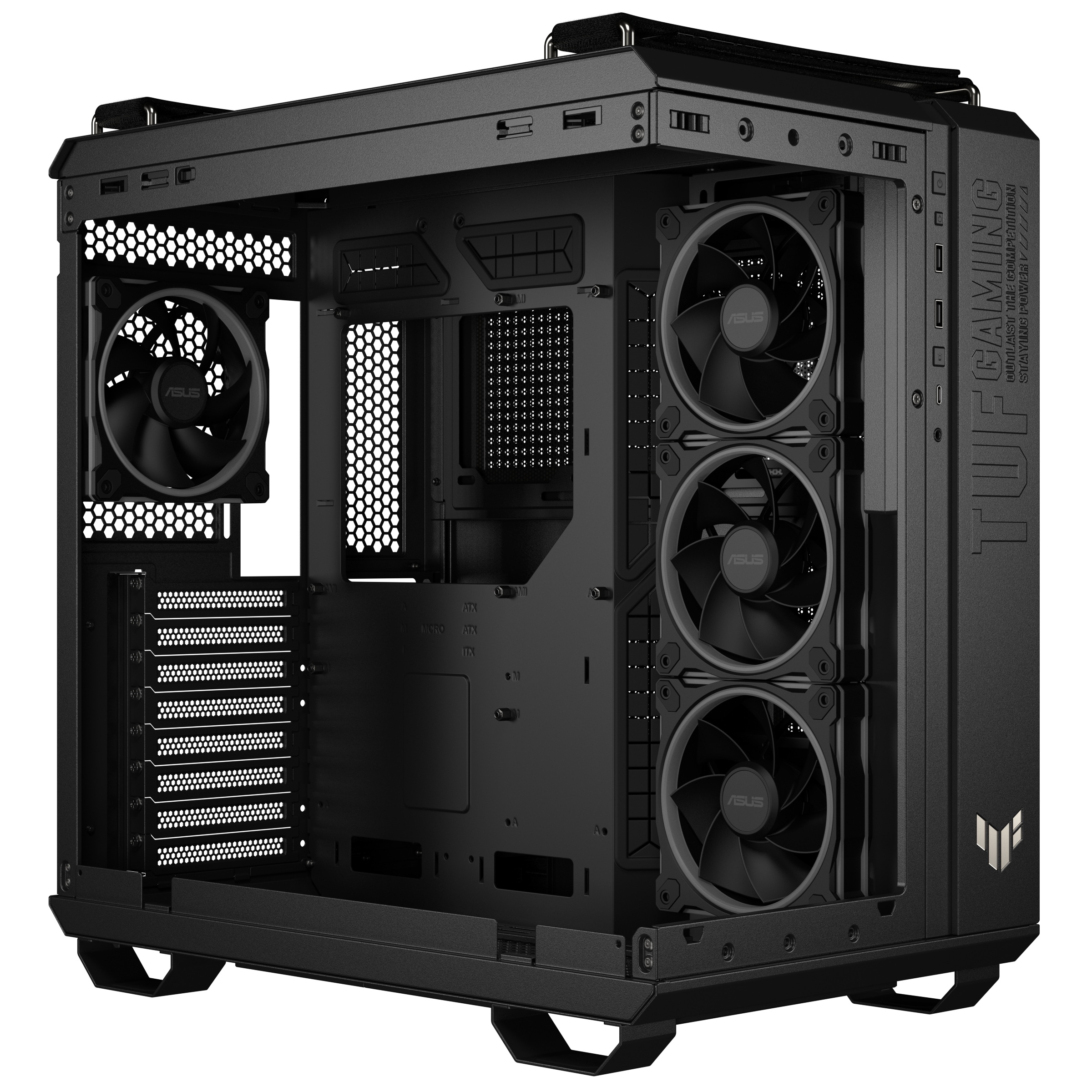 Asus TUF Gaming GT502 Horizon ARGB, Vetro Temperato - Nero - immagine 4