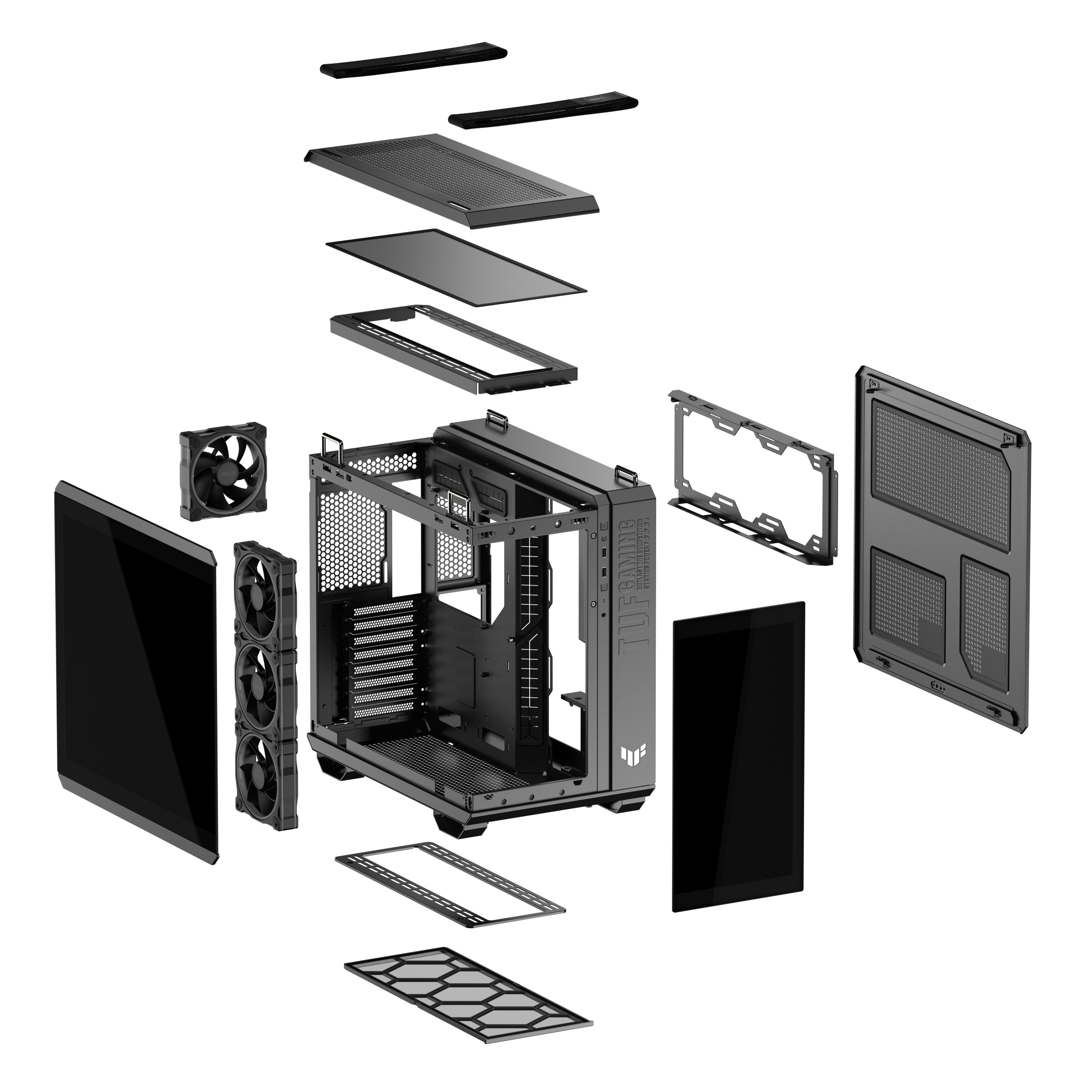 Asus TUF Gaming GT502 Horizon ARGB, Vetro Temperato - Nero - immagine 7