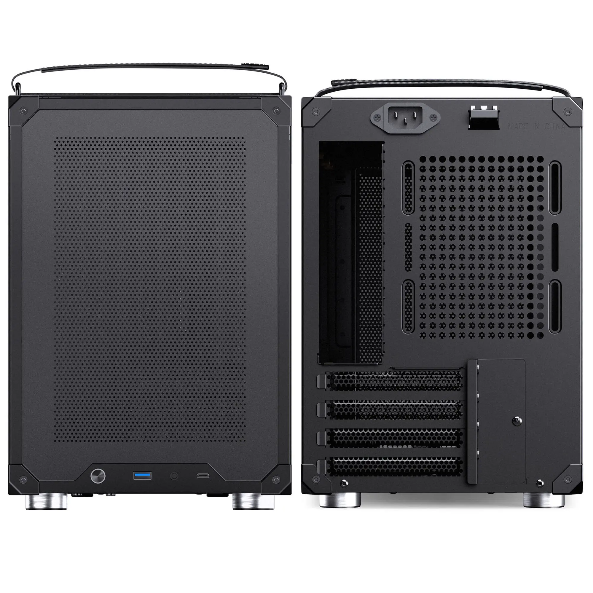 Jonsbo C6 Max, Micro-ATX, Alluminio - Nero - immagine 2