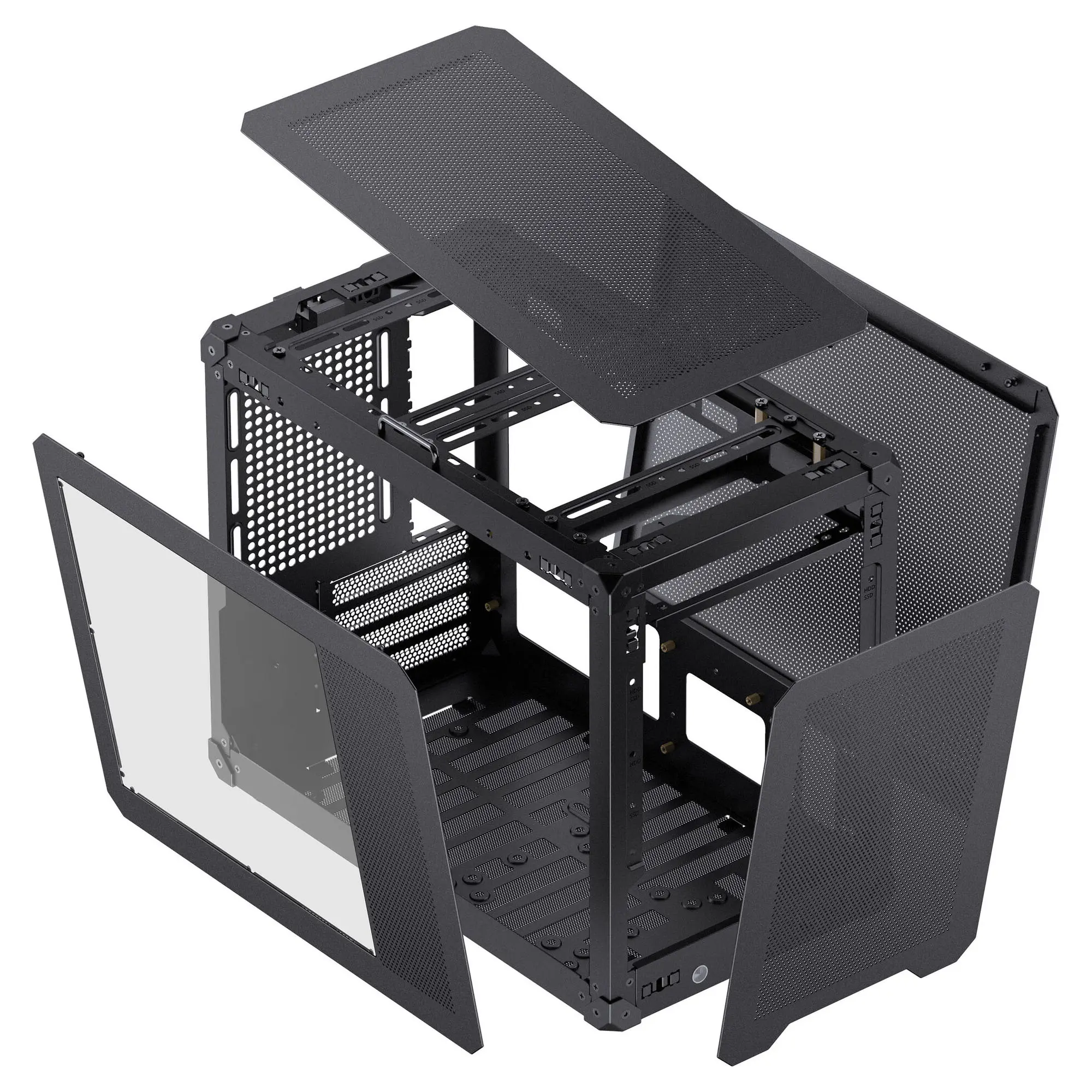 Jonsbo C6 Max, Micro-ATX, Alluminio - Nero - immagine 5