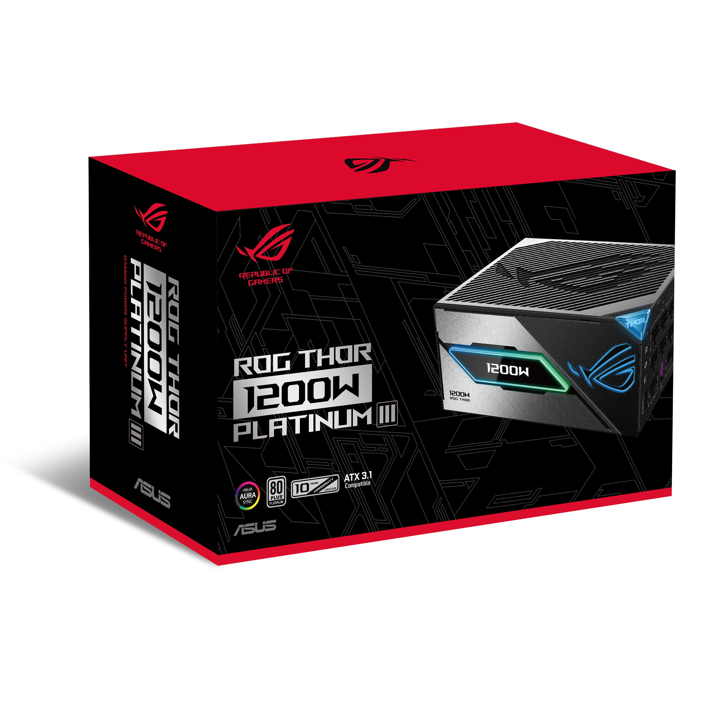 Asus ROG Thor 1200P3 Gaming Platinum III Power Supply / Aura Sync / OLED - 1.200 Watt - immagine 7