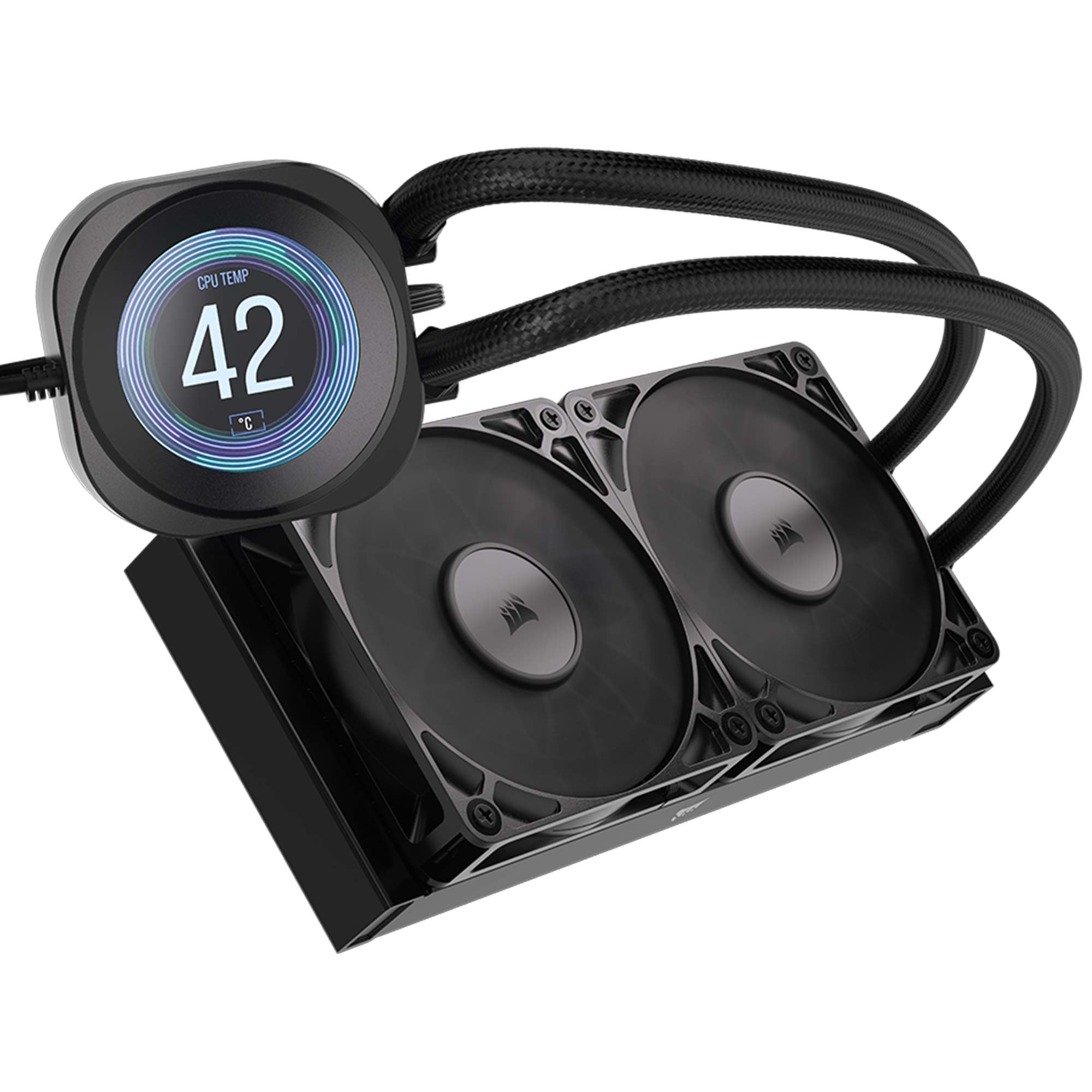 Corsair NAUTILUS 240 LCD, AIO Liquid CPU Cooler - 240 mm, Nero - immagine 2