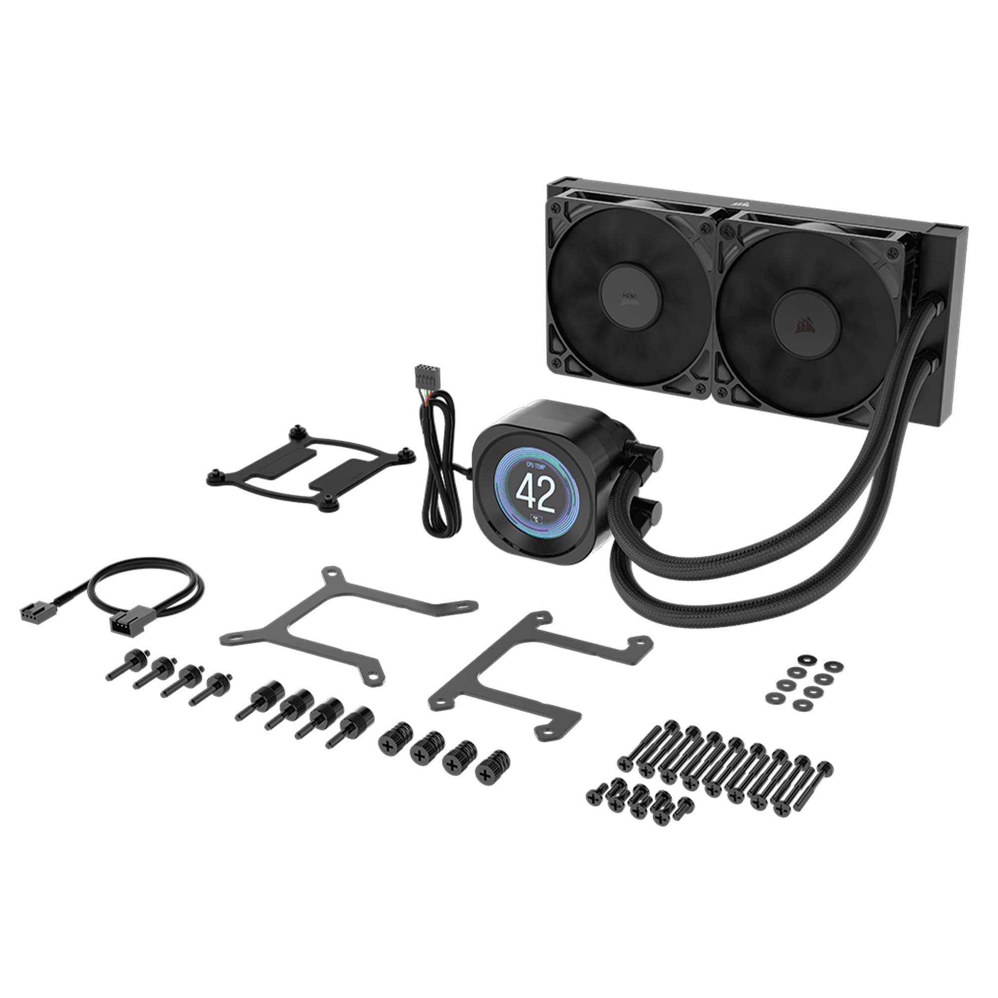Corsair NAUTILUS 240 LCD, AIO Liquid CPU Cooler - 240 mm, Nero - immagine 5