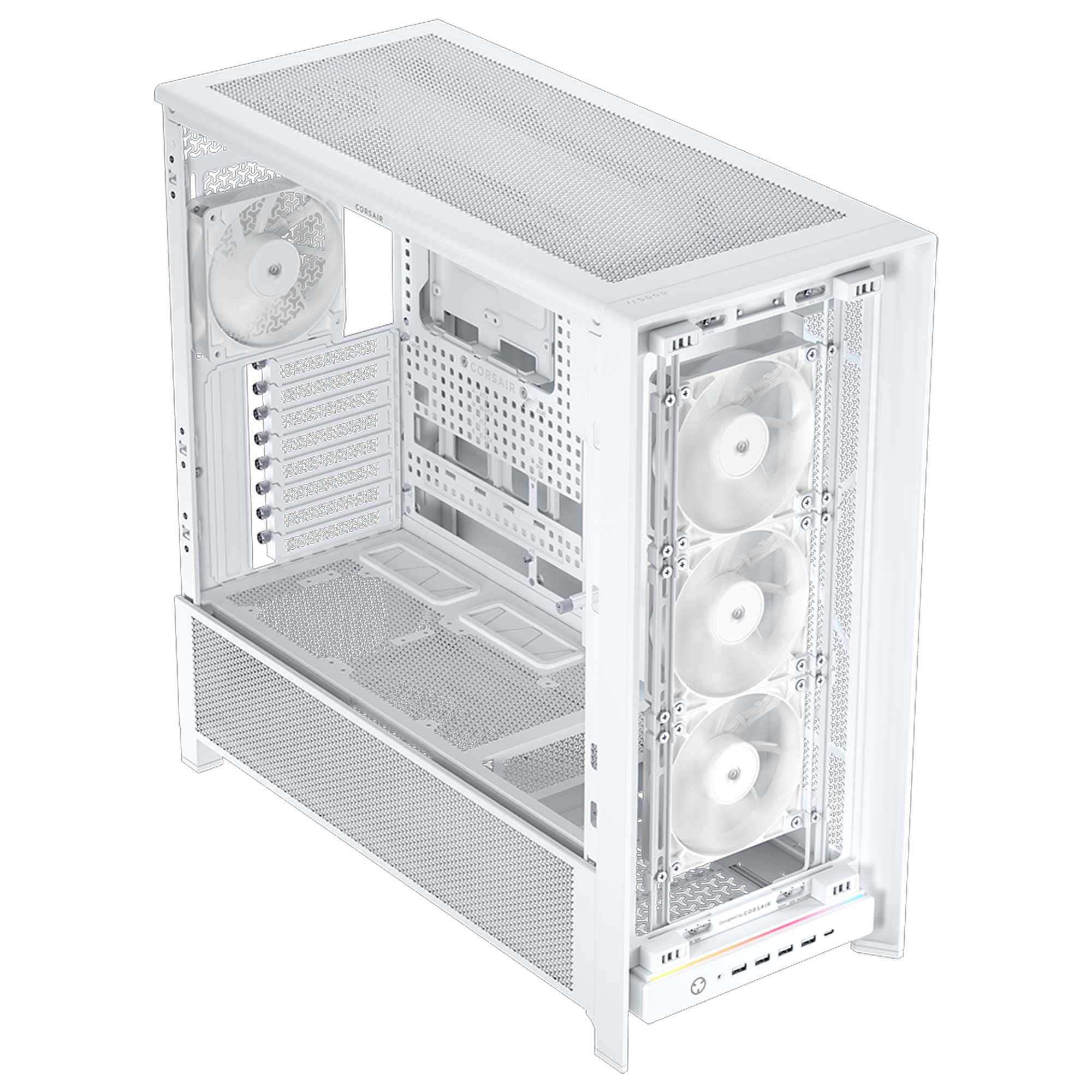 Corsair FRAME 5000D RS Tempered Glass, Mid-Tower - Bianco con Finestra - immagine 2