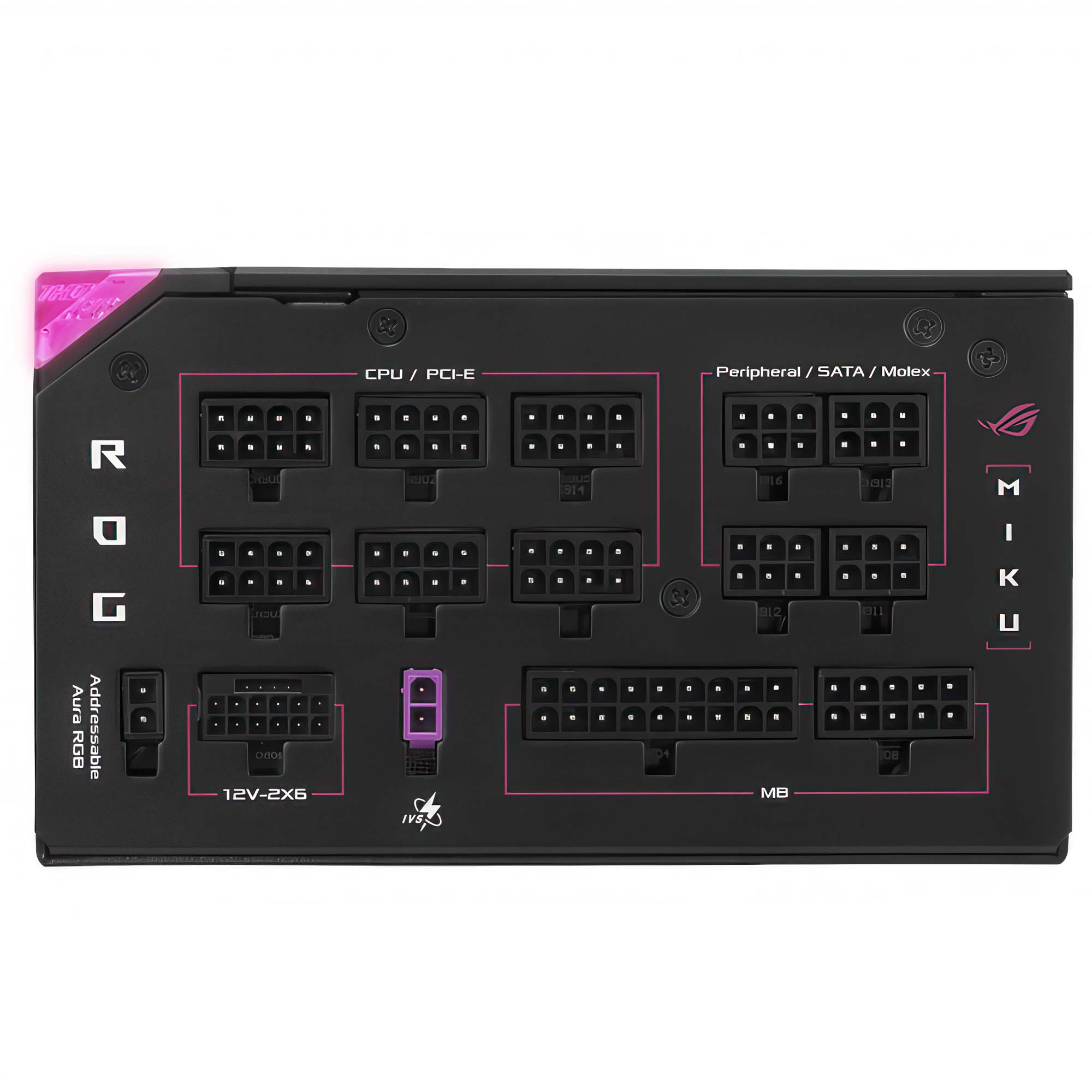 Asus ROG Thor 1200W Platinum III Hatsune Miku Edition / Aura Sync / OLED - 1.200 Watt - immagine 6