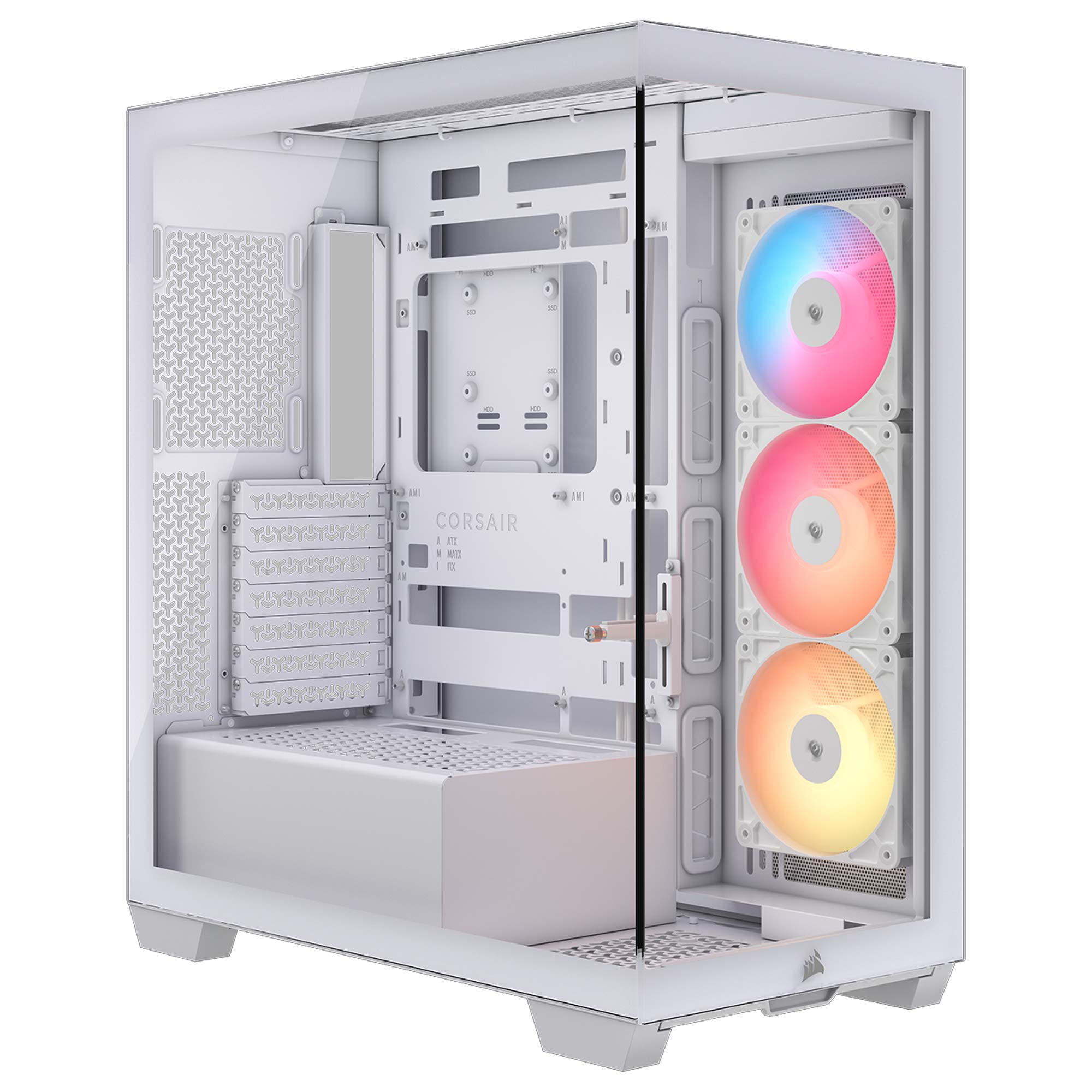 Corsair 3500X RS-R ARGB, Vetro Temperato - Bianco